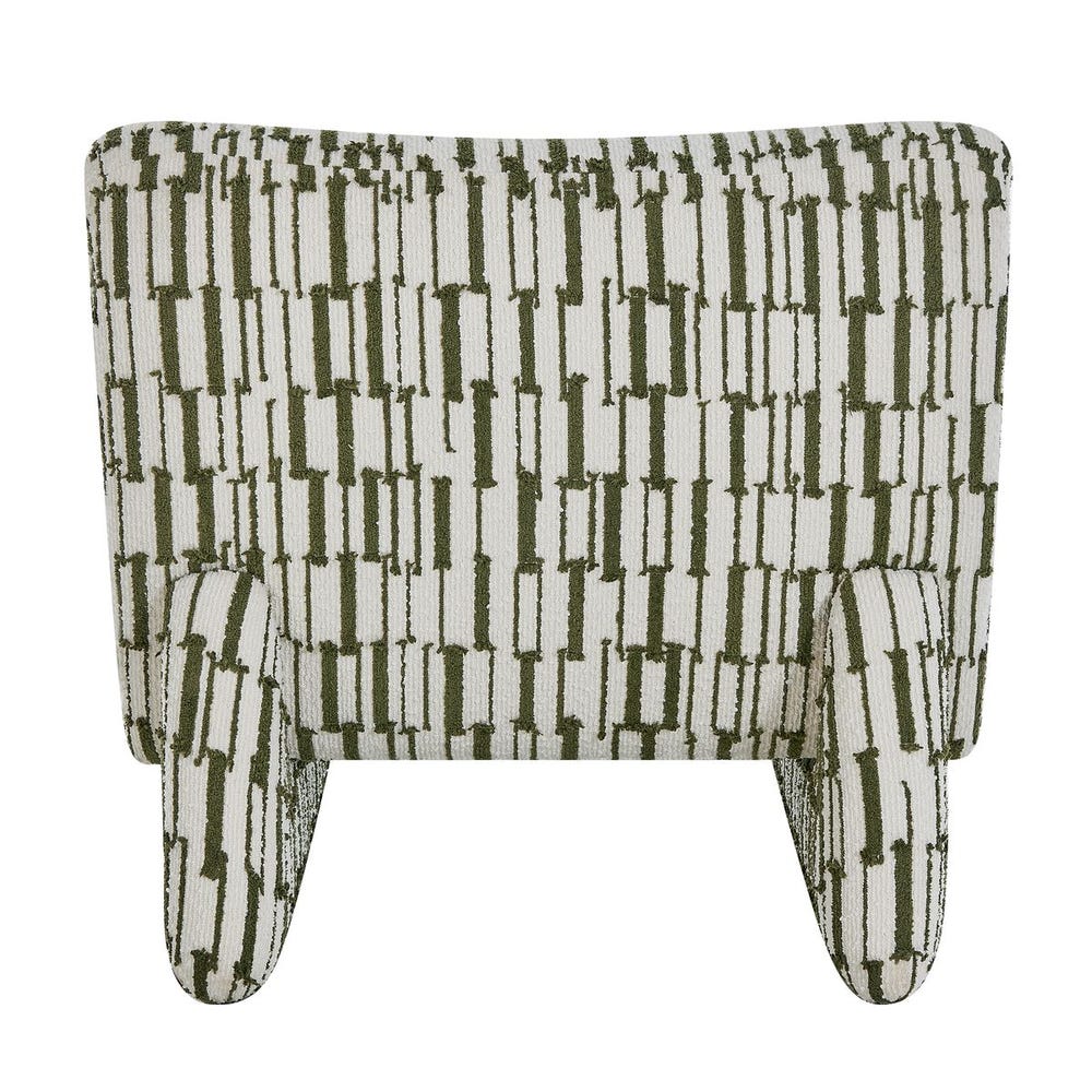 Uttermost Willa Green White Accent Chair