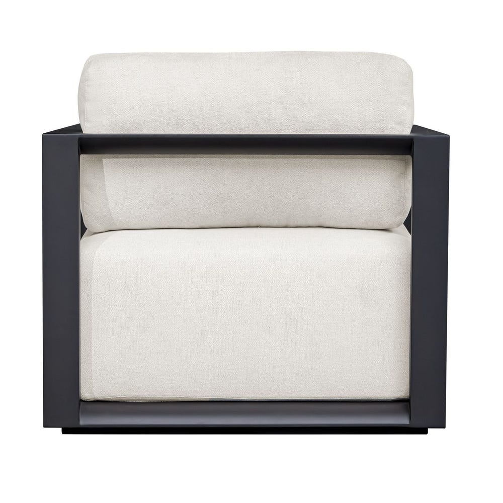 Uttermost Remsen Black/Oyster Outdoor Lounge Chair