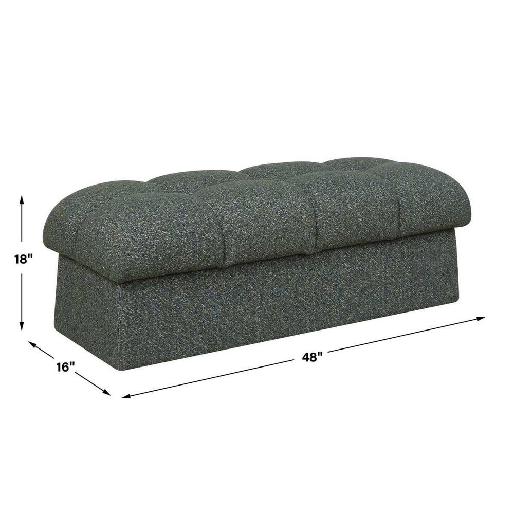 Uttermost Harlem Moss Green with Lake Blue Bench