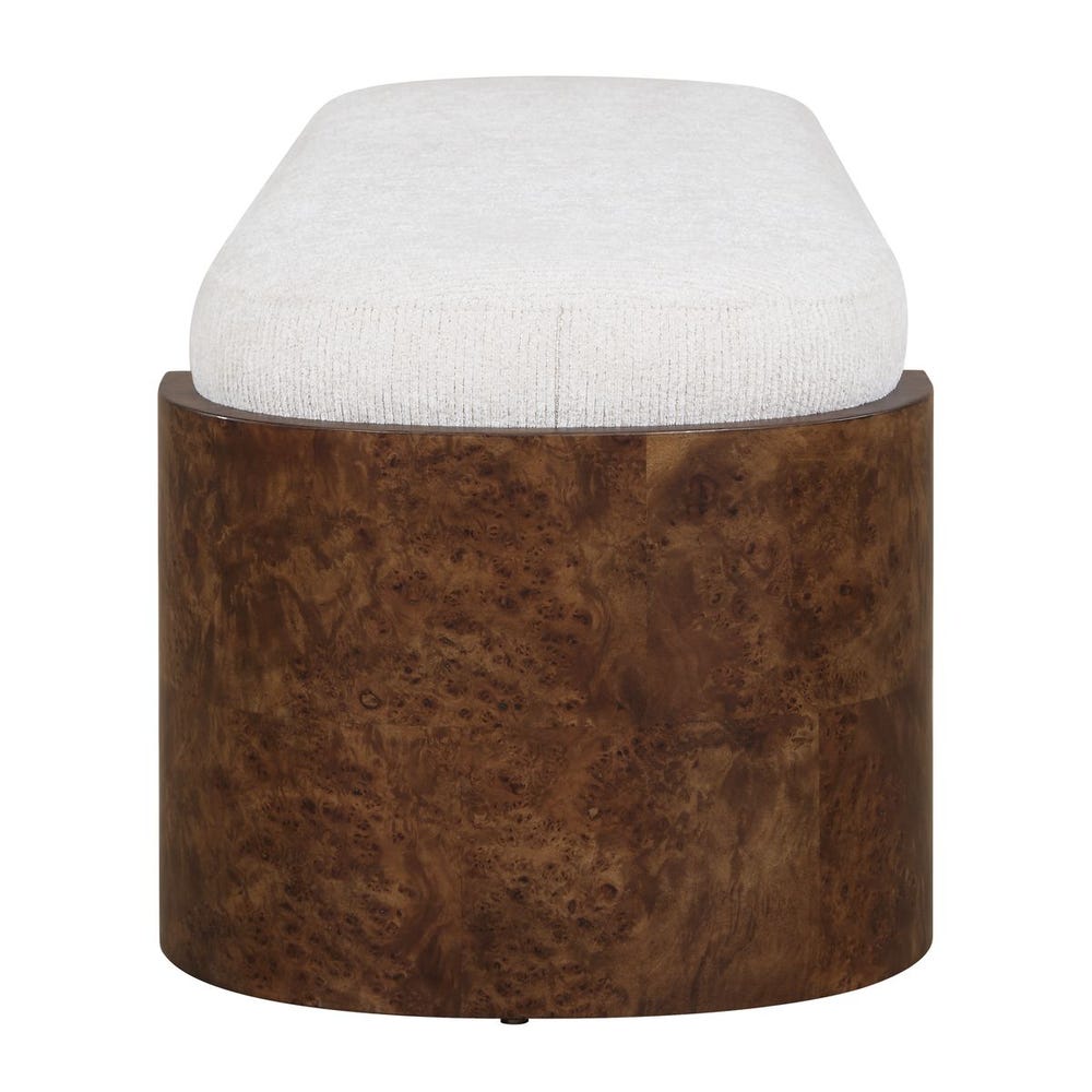 Uttermost Thorian Off-White Bench
