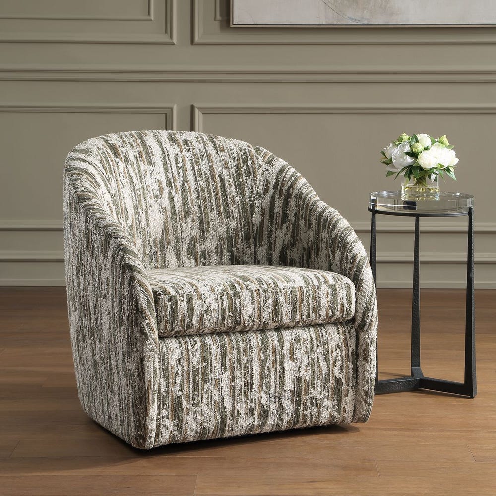Uttermost Mari Boucle Swivel Chair