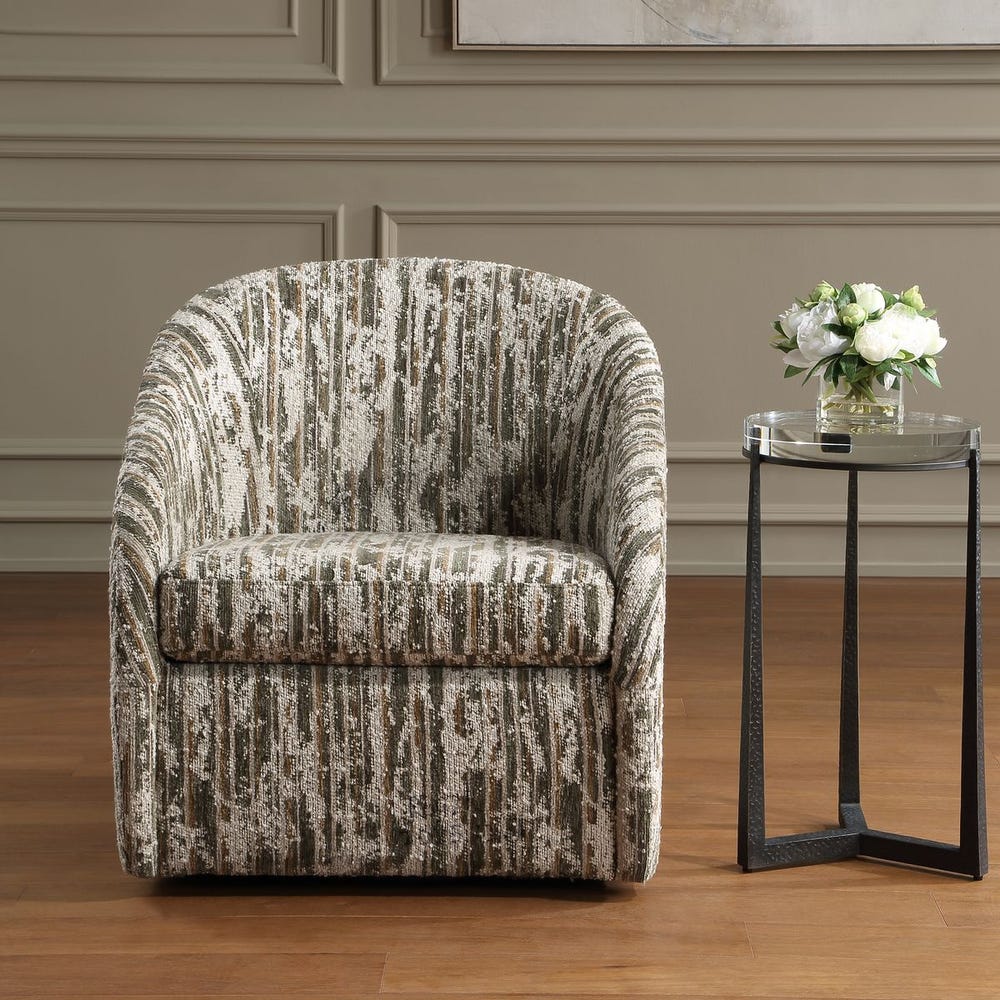 Uttermost Mari Boucle Swivel Chair