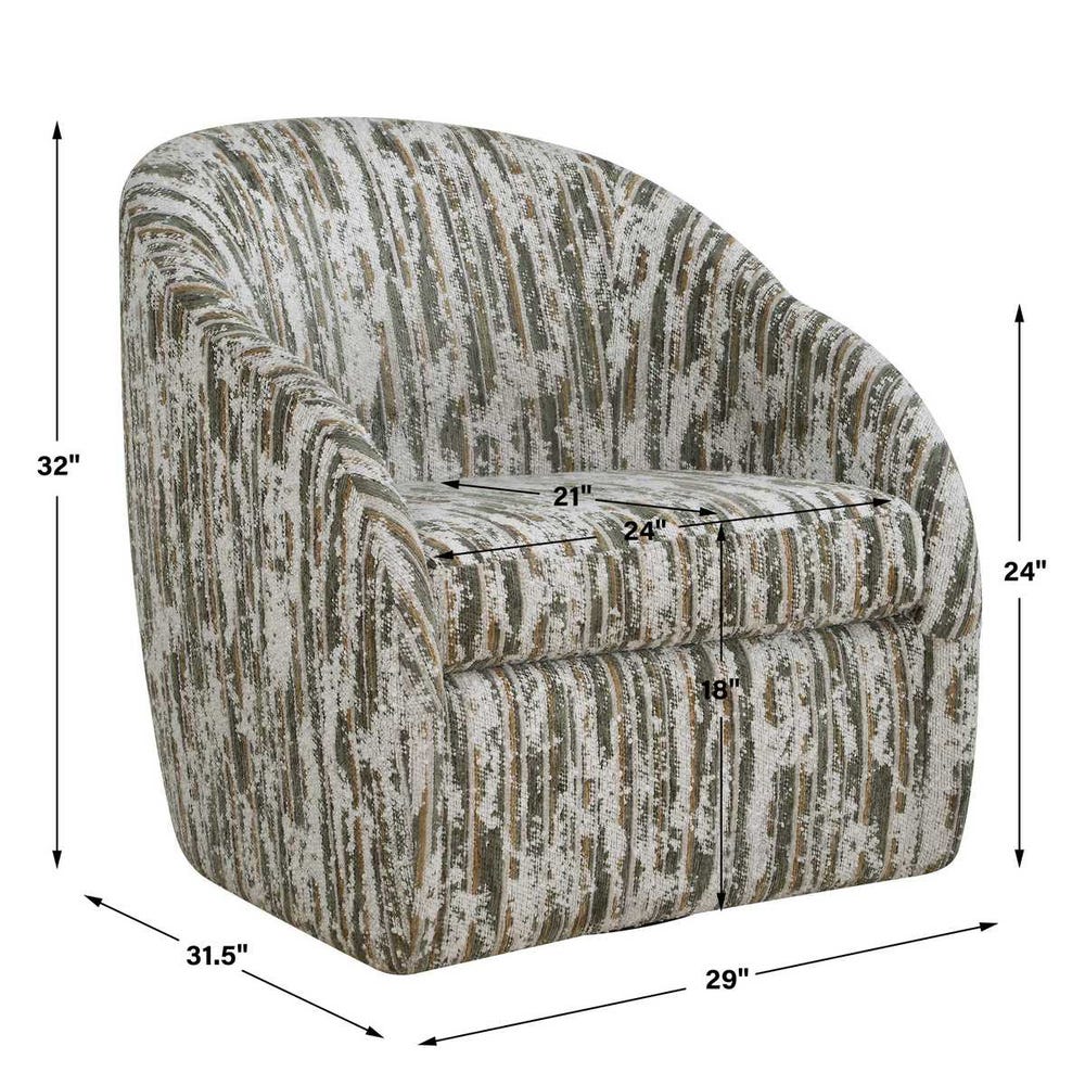 Uttermost Mari Boucle Swivel Chair