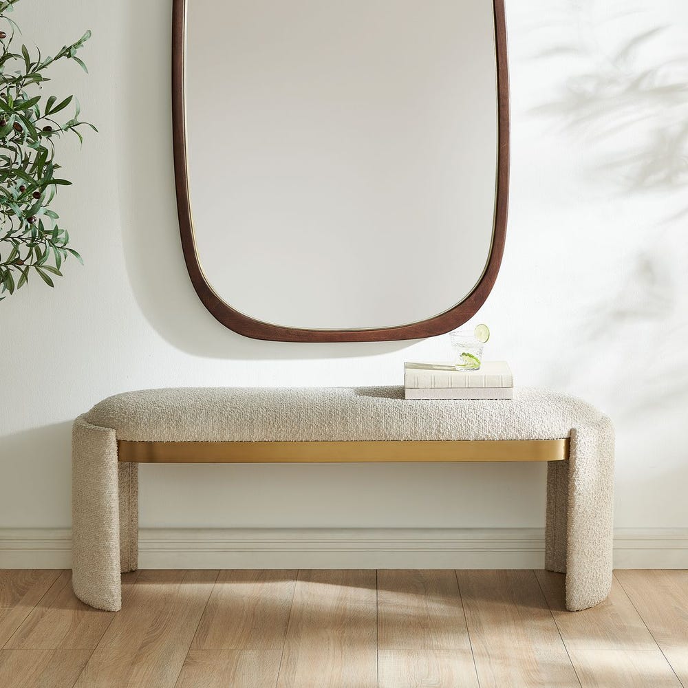 Uttermost Serena Bone White Bench
