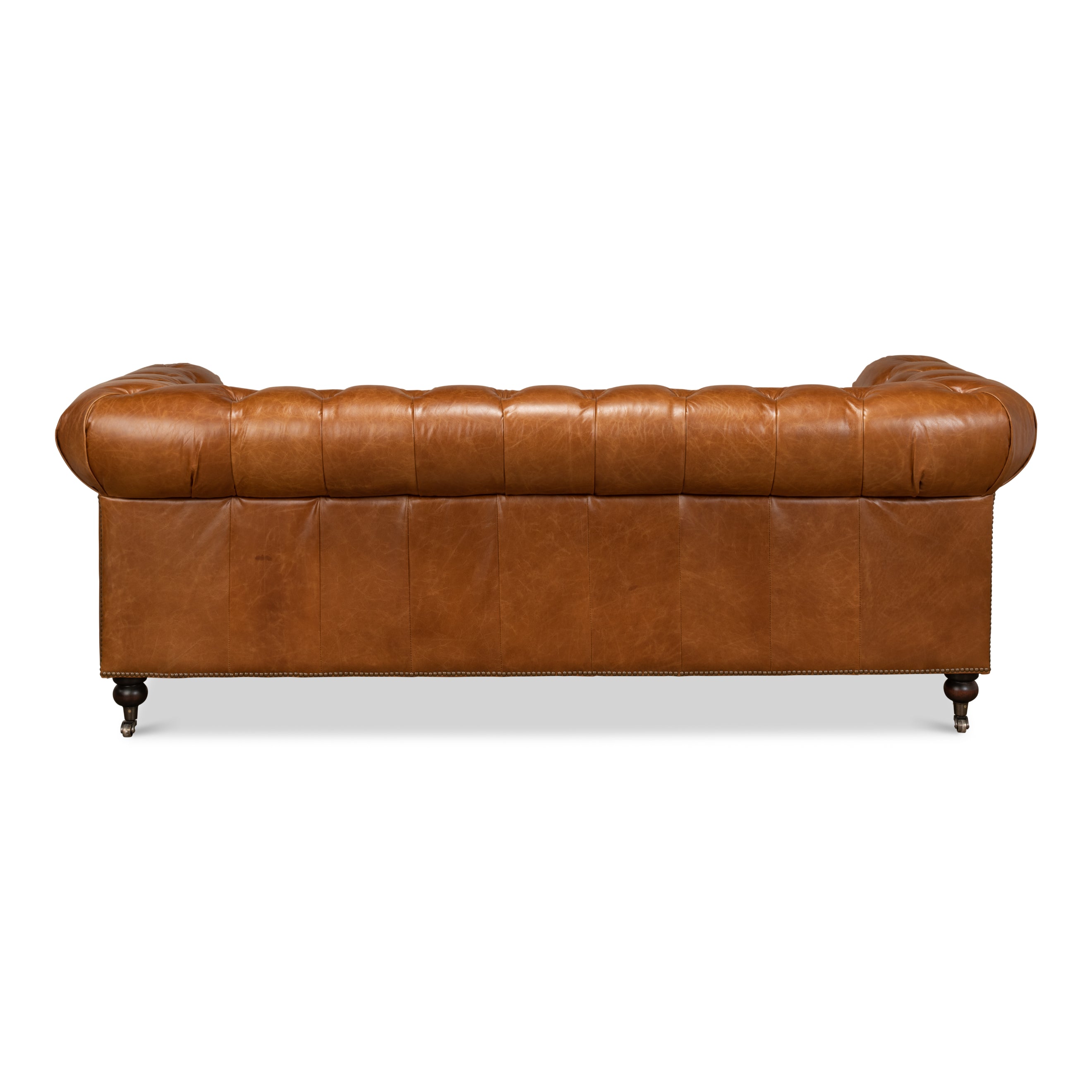 Tufted English Club Sofa - Cuba Brown