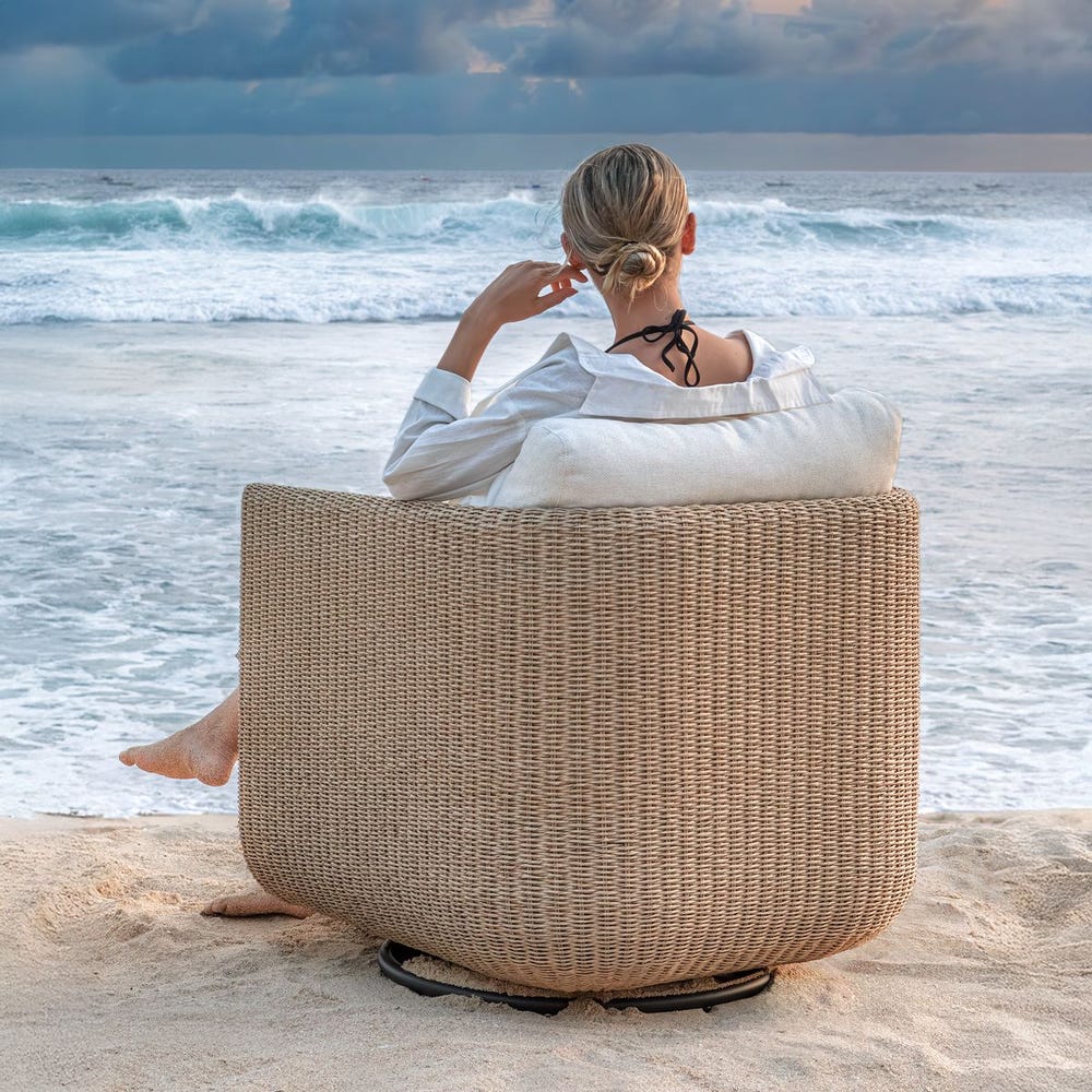Uttermost Santorini Outdoor Swivel Lounge Chair