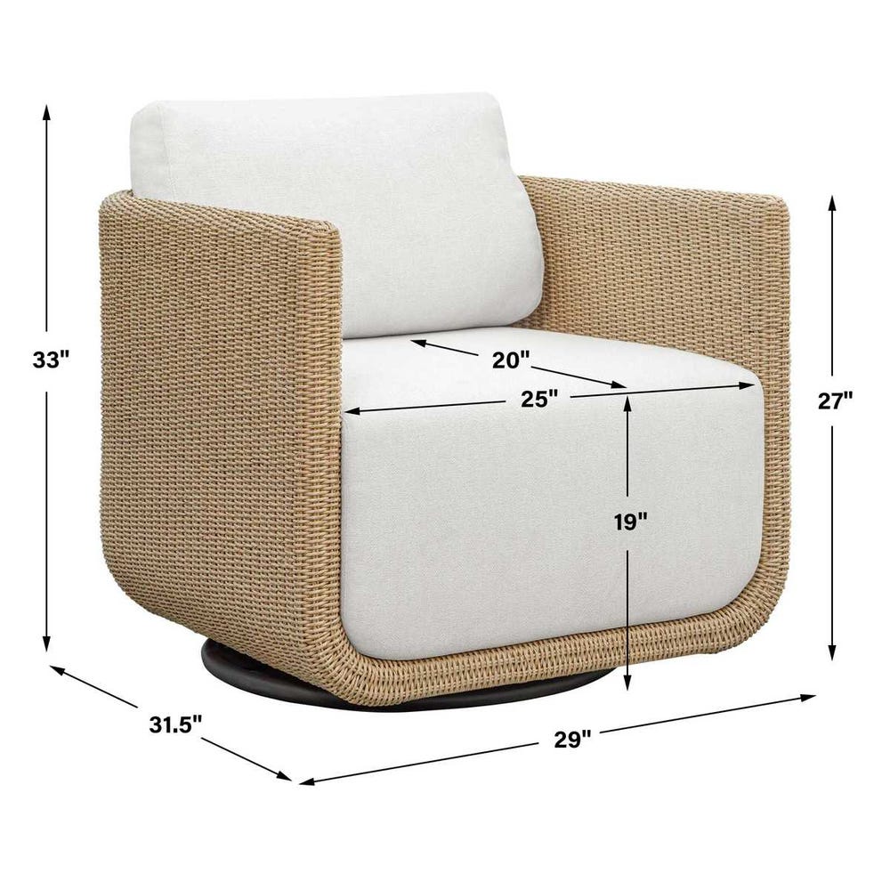Uttermost Santorini Outdoor Swivel Lounge Chair