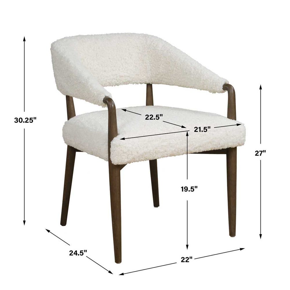 Uttermost Austell Shearling Dining Chair