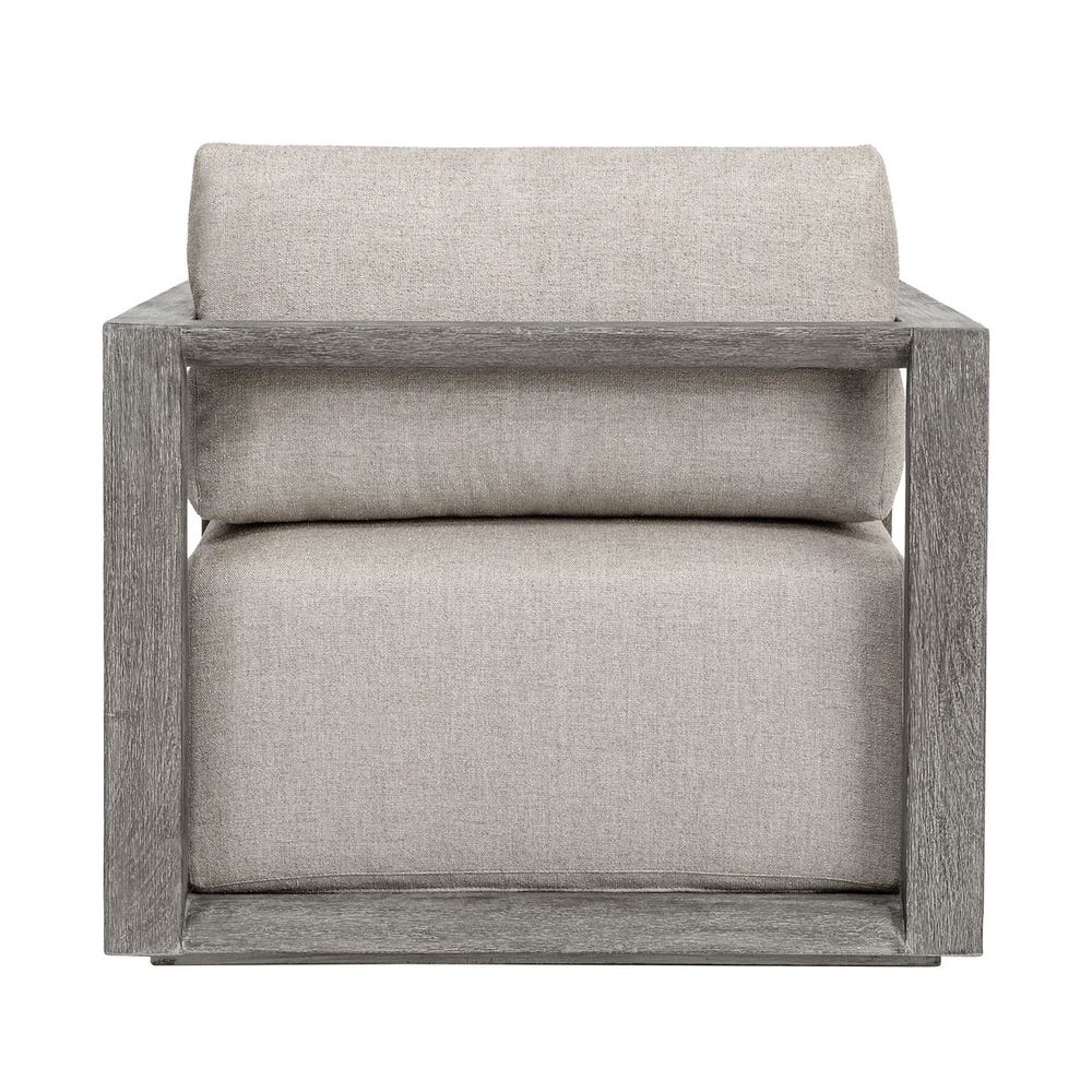 Uttermost Remsen Outdoor Weathered Gray/Dove Lounge Chair