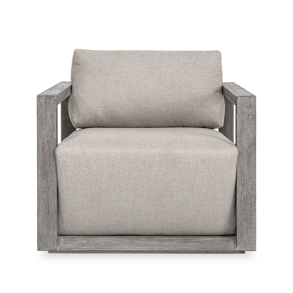 Uttermost Remsen Outdoor Weathered Gray/Dove Lounge Chair