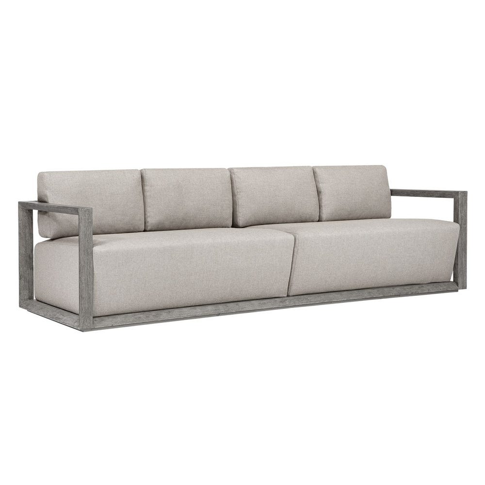 Uttermost Remsen Outdoor Weathered Gray/Dove Large Sofa