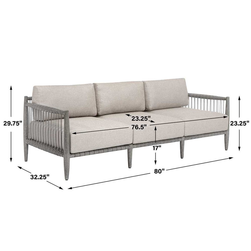 Uttermost Borneo Outdoor Dove Sofa