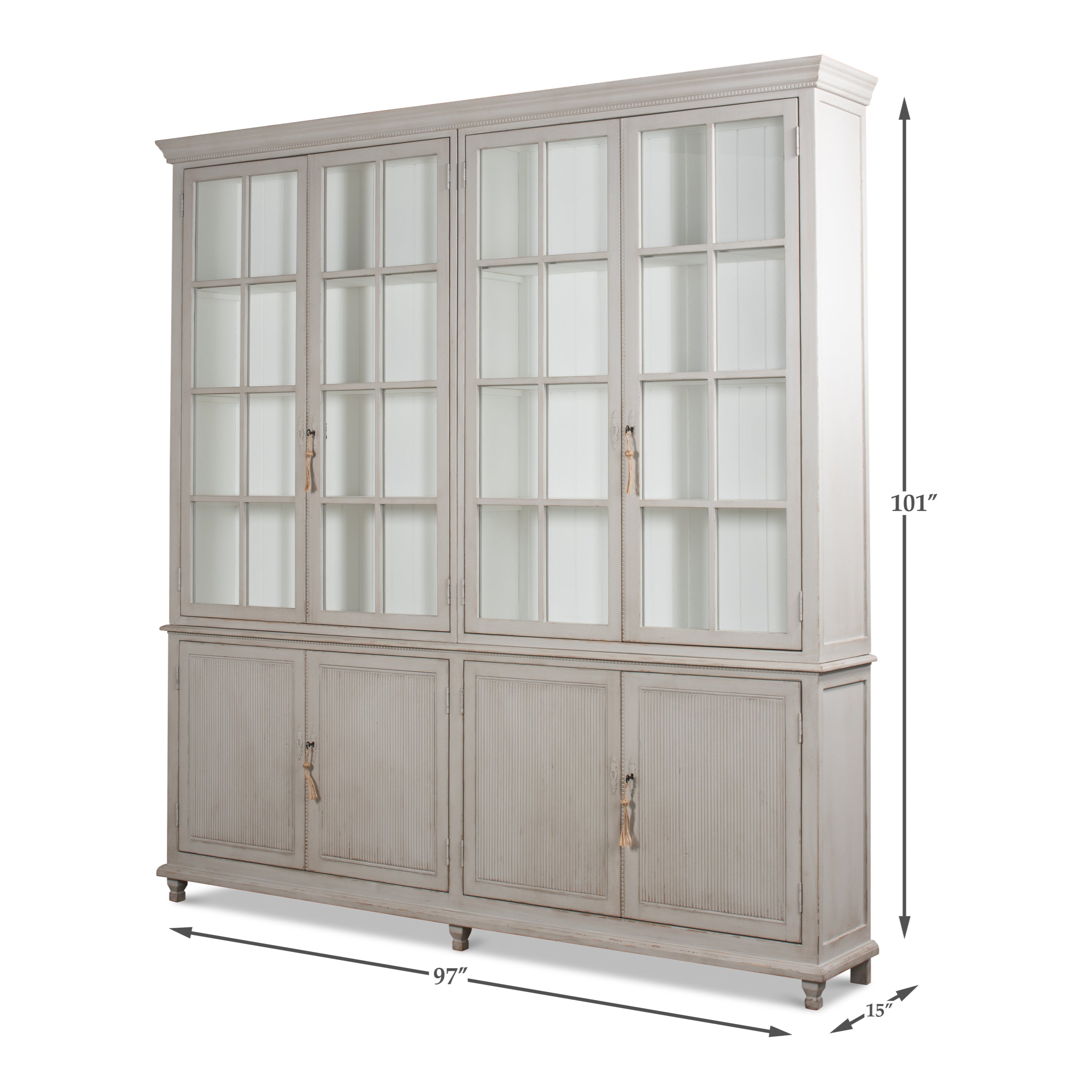 Harper Glass Front Bookcase