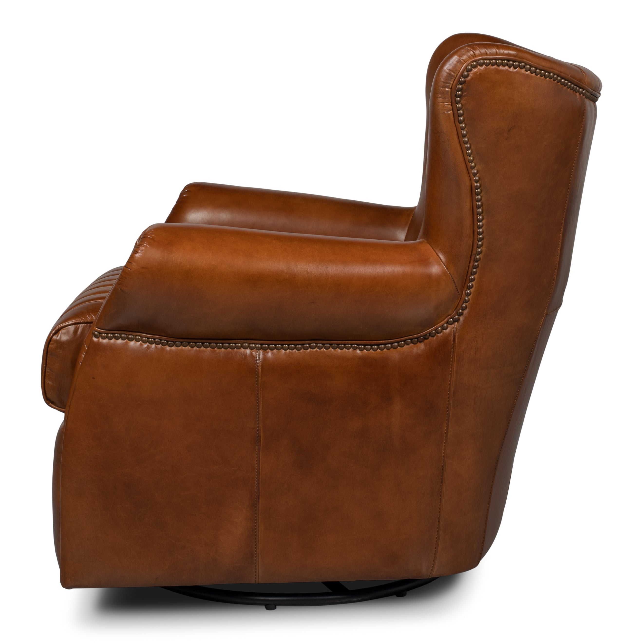 Bugatti Leather Swivel Chair