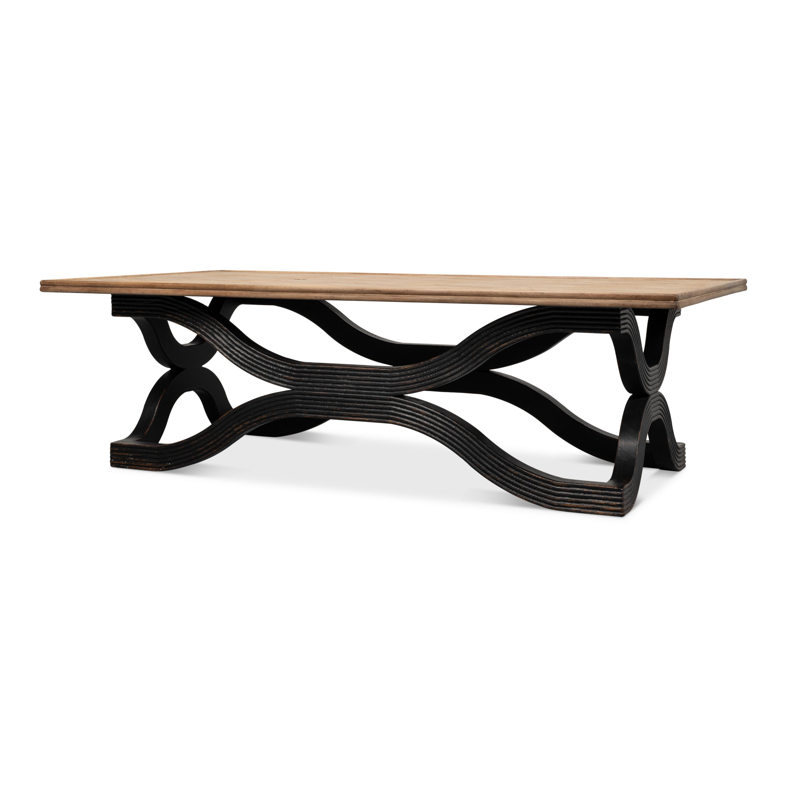 Wavy Coffee Table - Antique Black