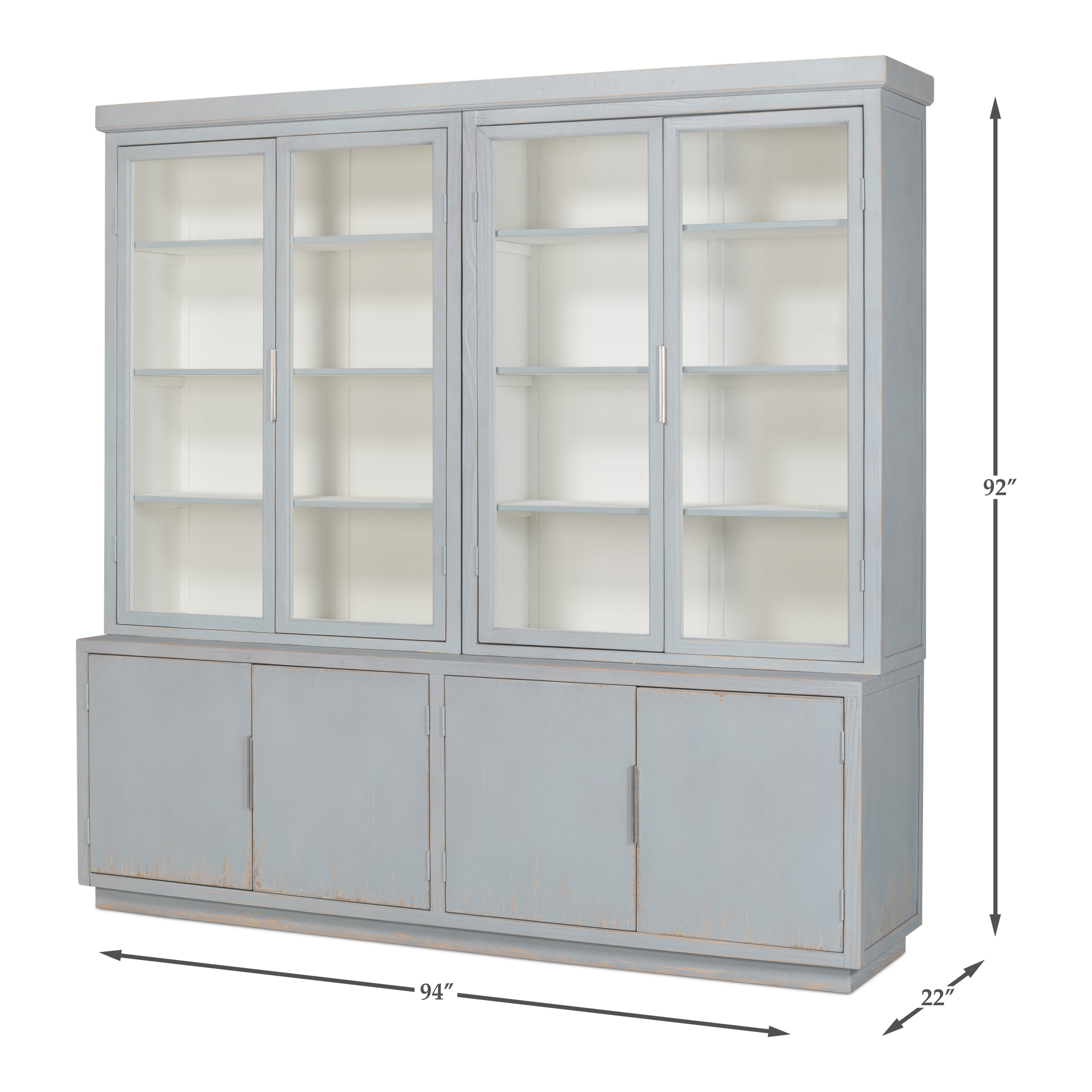 Maldives 4-Door Bookcase - Blue