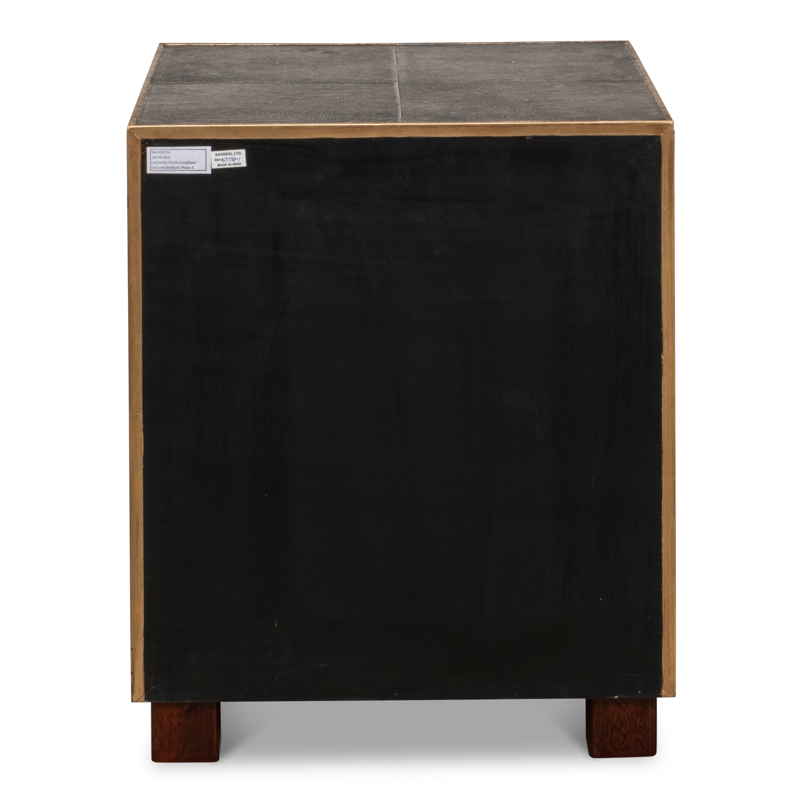 Gideon Shagreen 3 Drawer Side Table