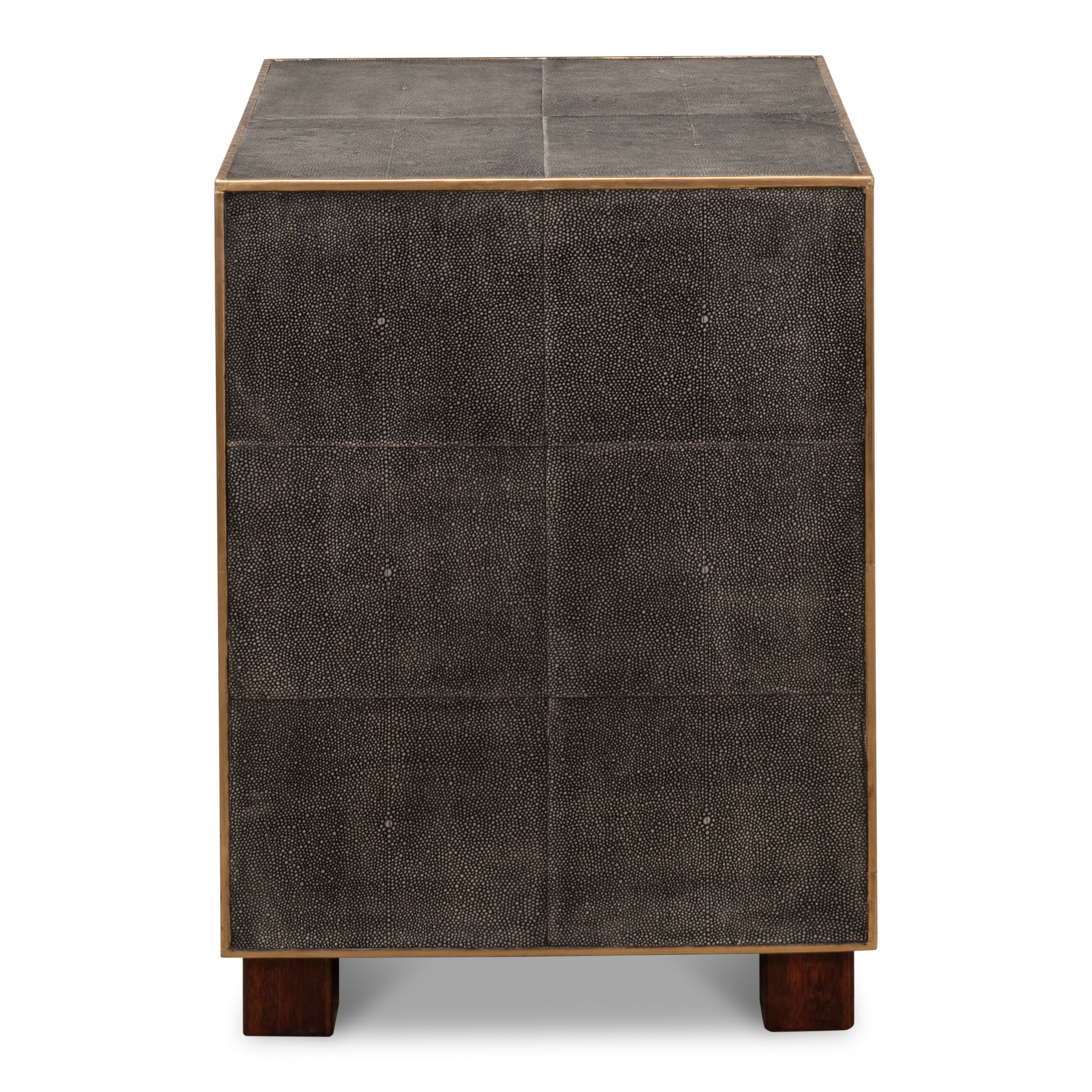 Gideon Shagreen 3 Drawer Side Table