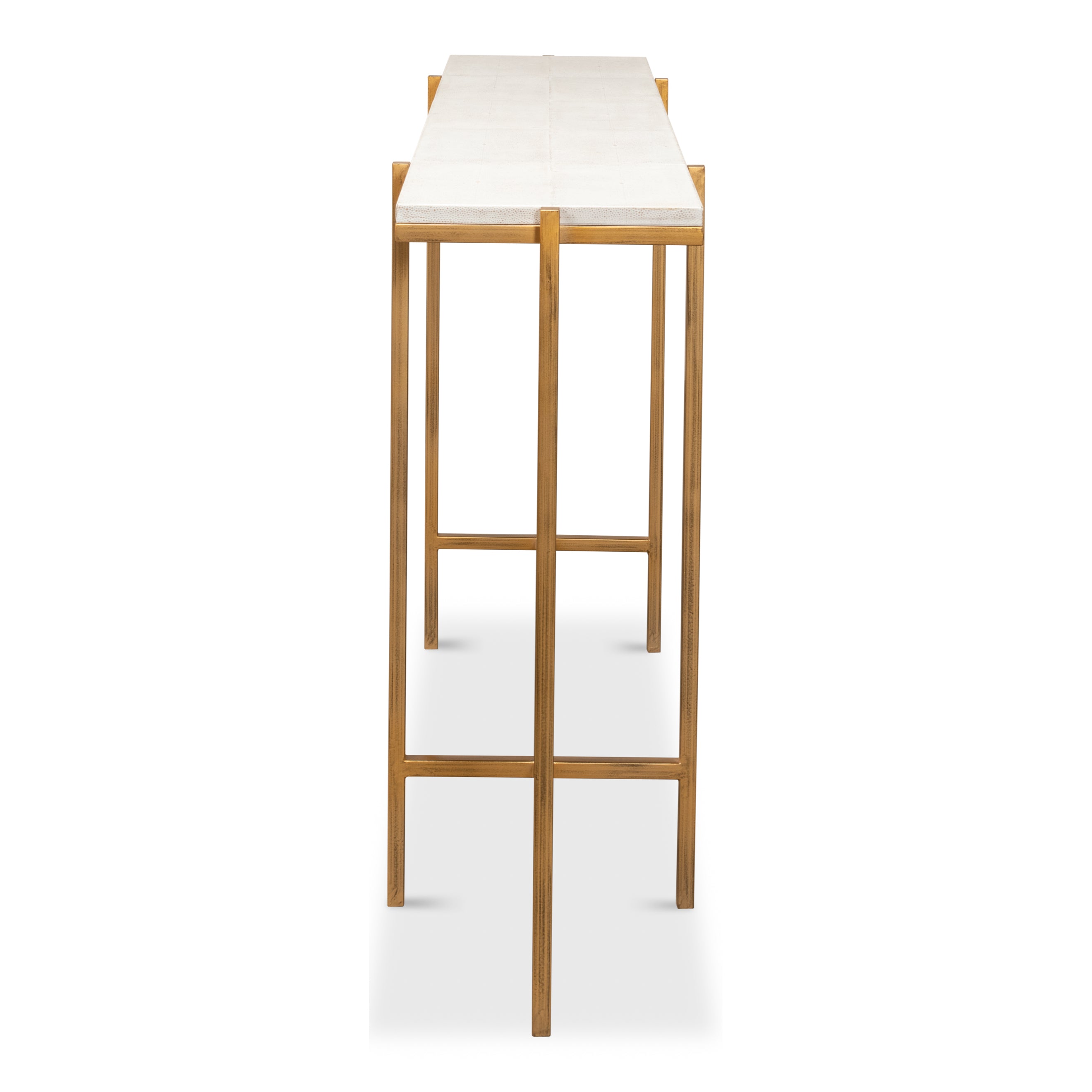 Shagreen Console Table - Osprey White