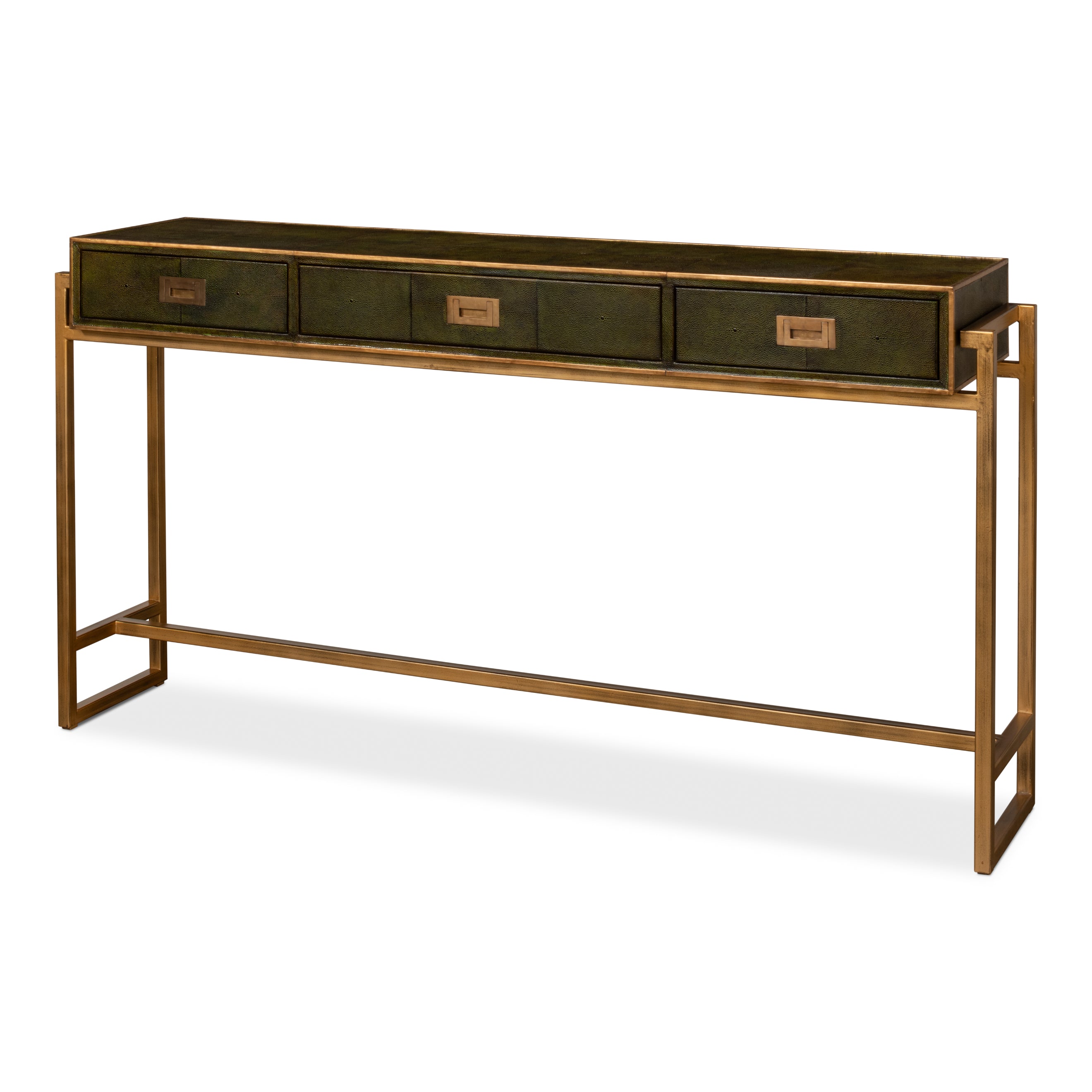 Shagreen Console Table - Leaf
