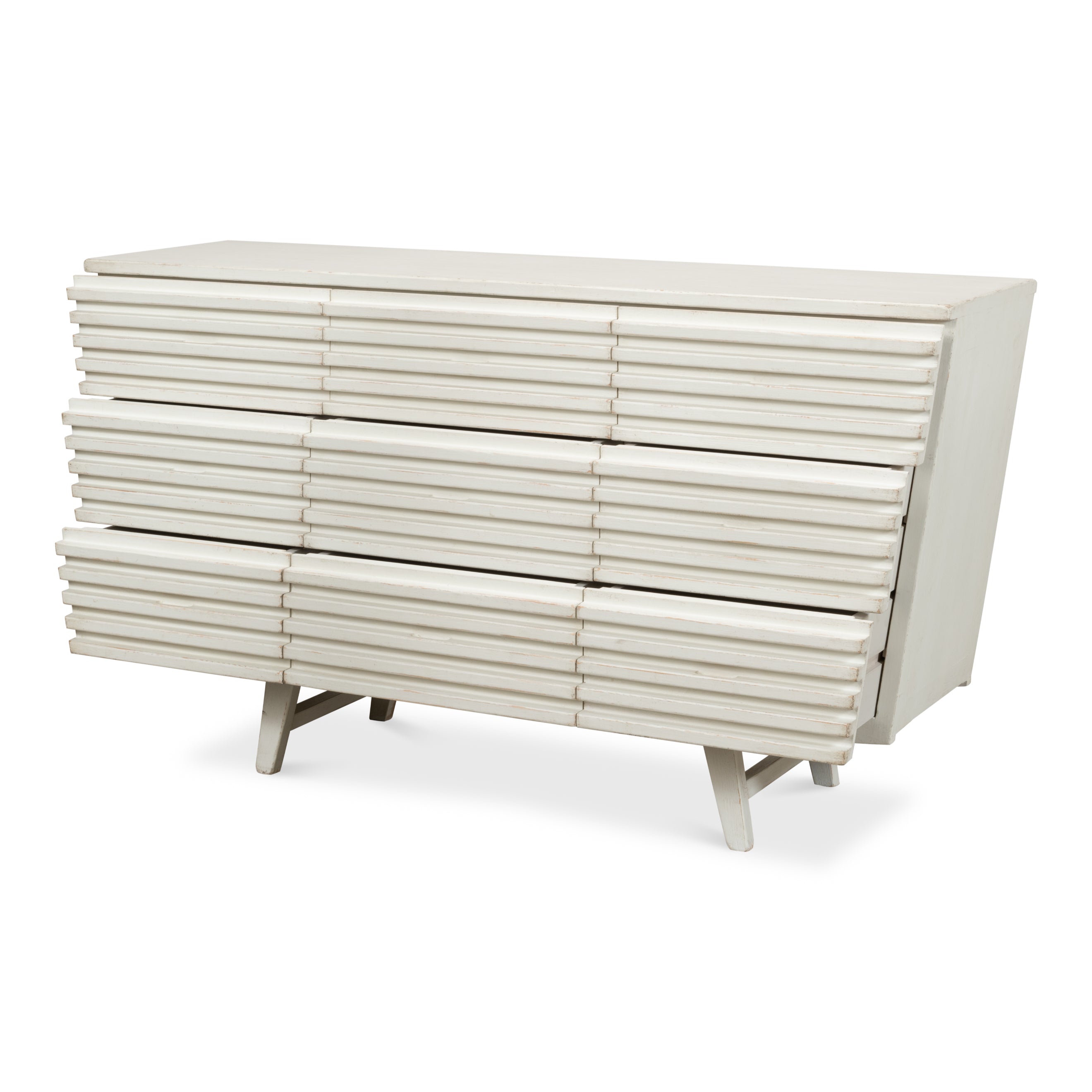 Ribbed 9 Drawer Commode