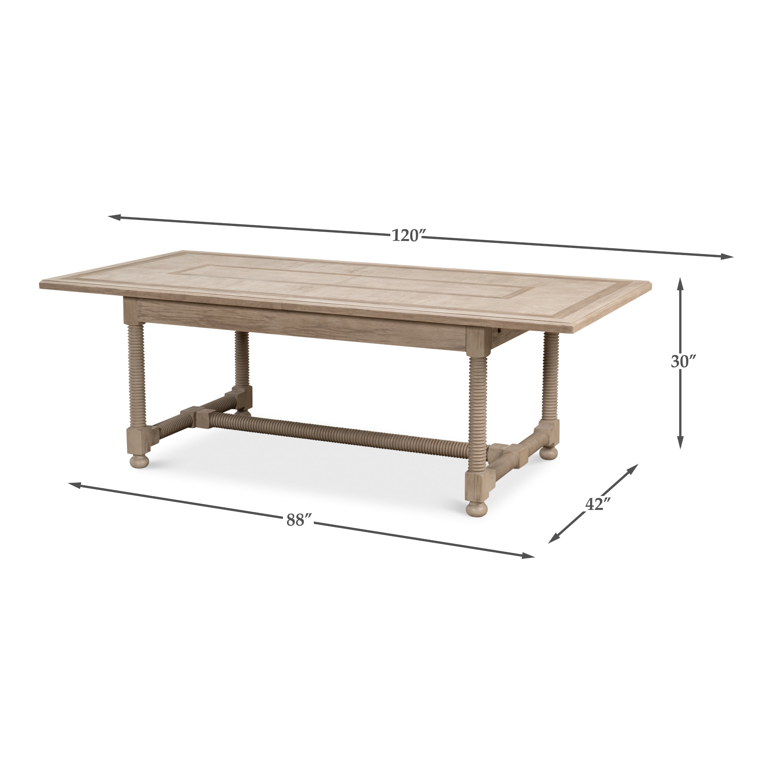 Jurow Equestrian Dining Table - Barn Gray