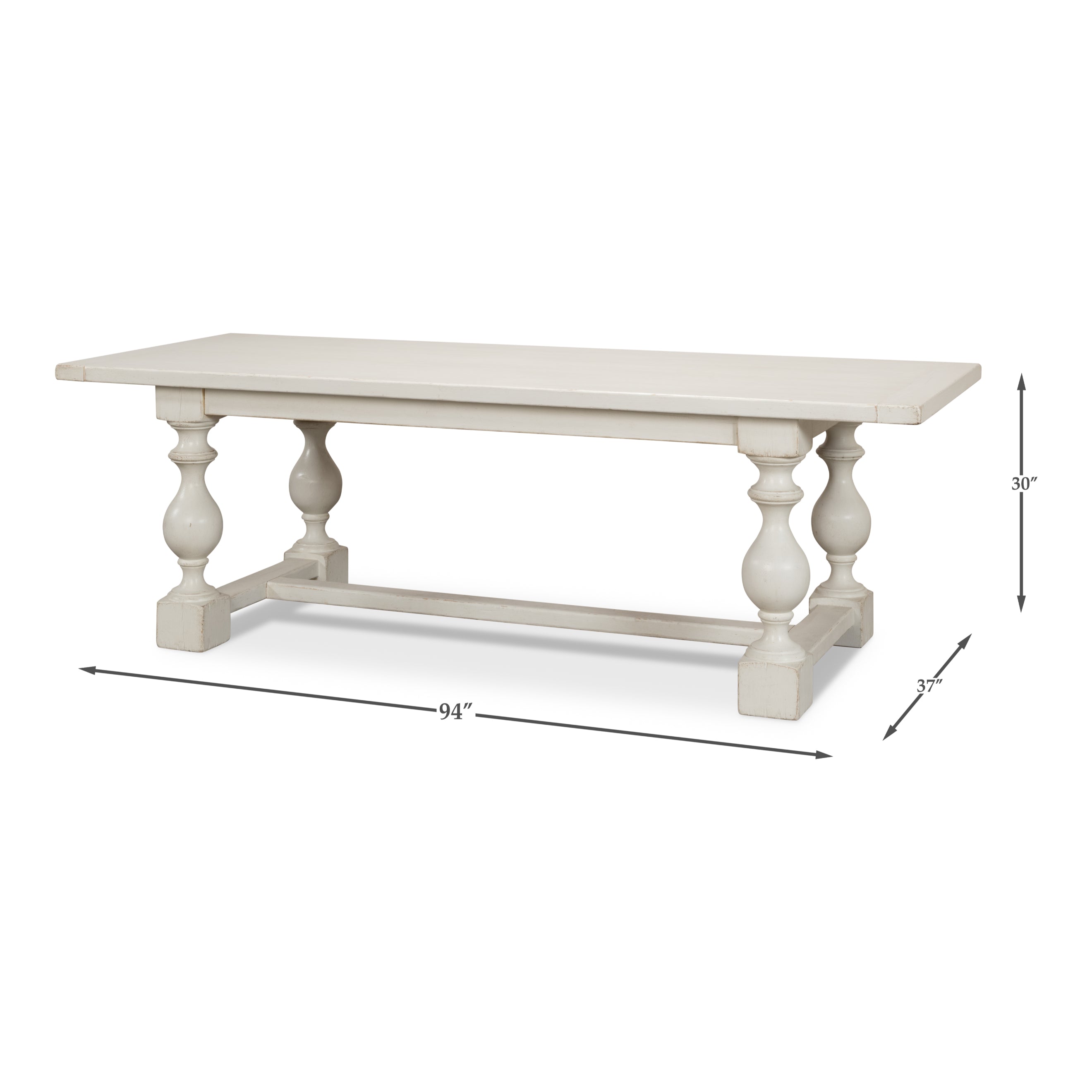Owen Dining Table - Antique White