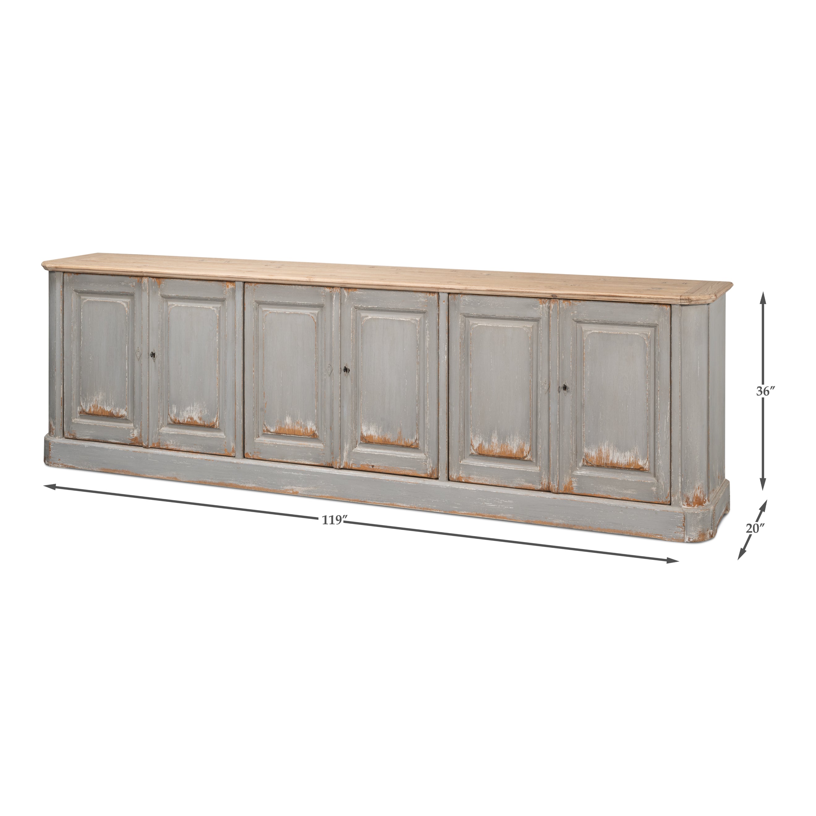 Karlsson Antique Swedish Gray Sideboard
