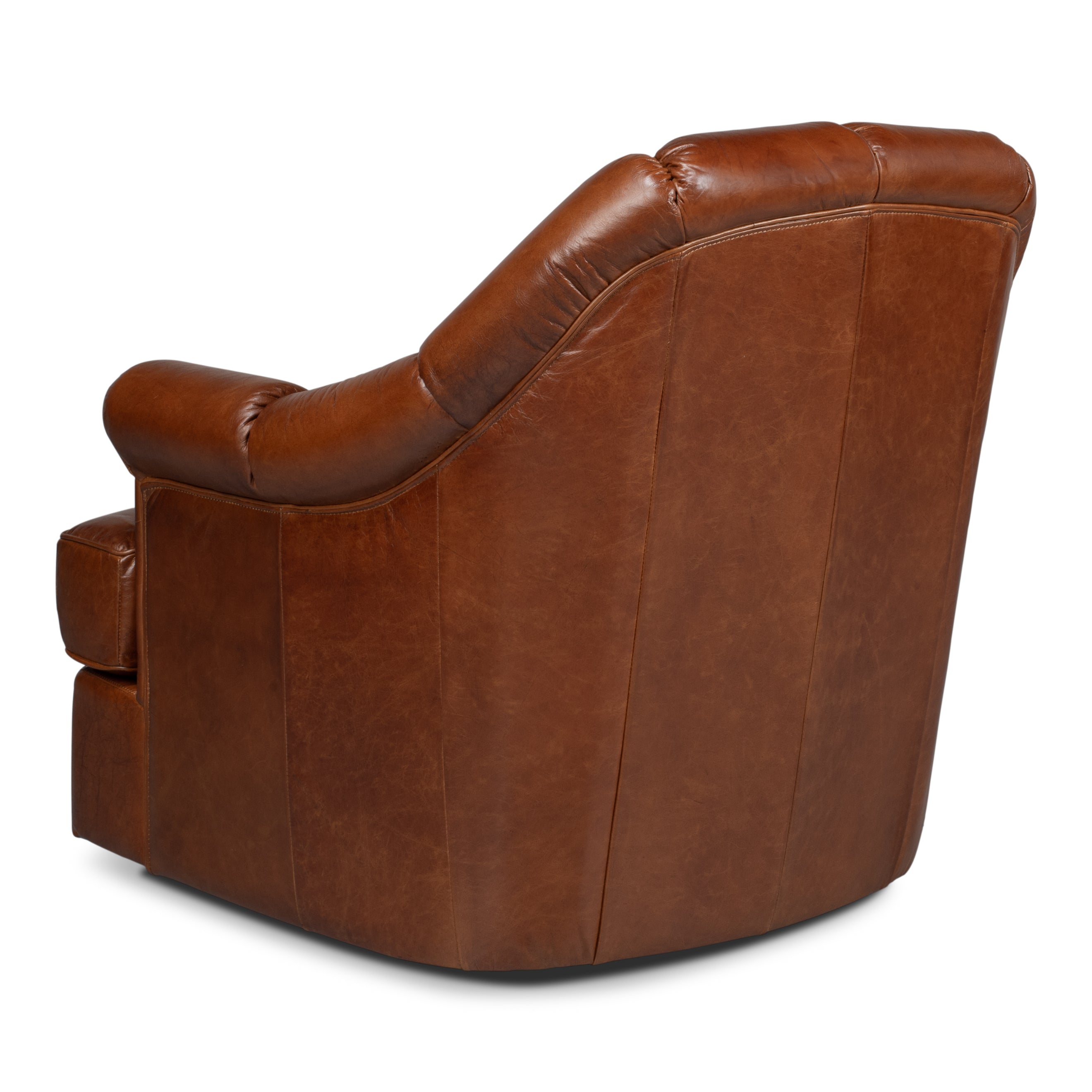 Scoth Swivel Chair in Distilled Leather