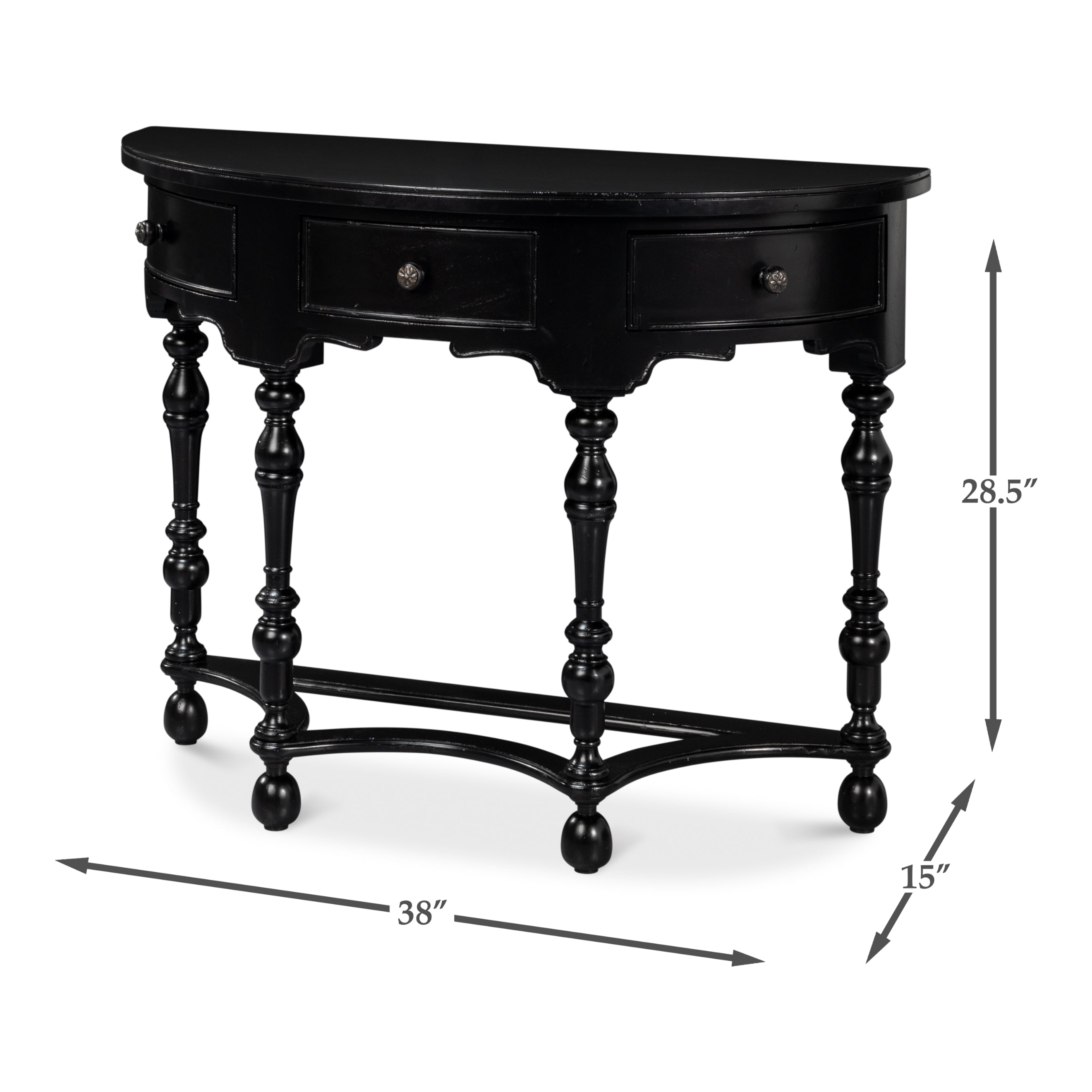 Abraham Half Round Console