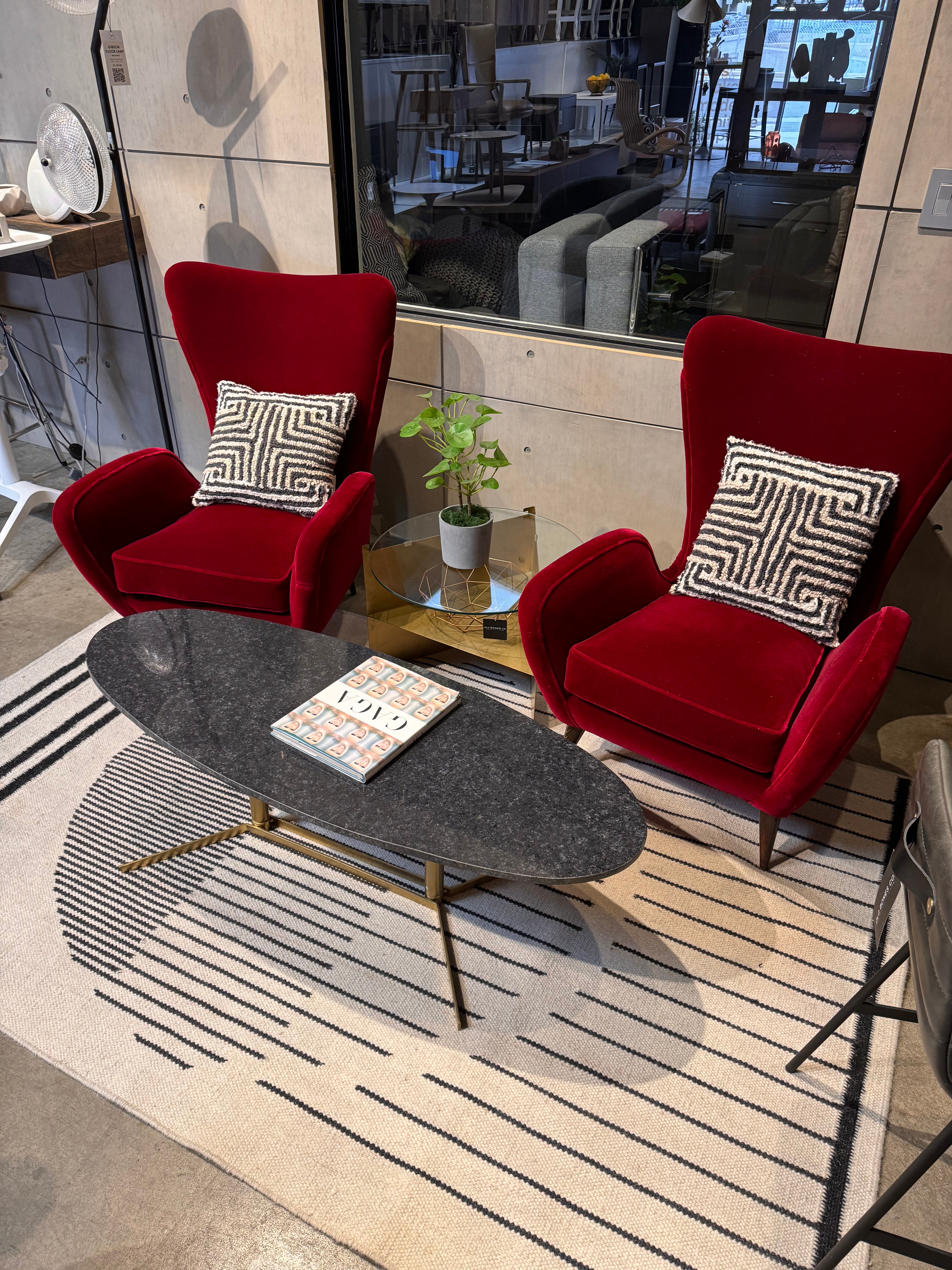 Floor Model - Vintage Milo Baughman Chair - Red Mohair  OB OUTLET     Four Hands, Mid Century Modern Furniture, Old Bones Furniture Company, Old Bones Co, Modern Mid Century, Designer Furniture, https://www.oldbonesco.com/