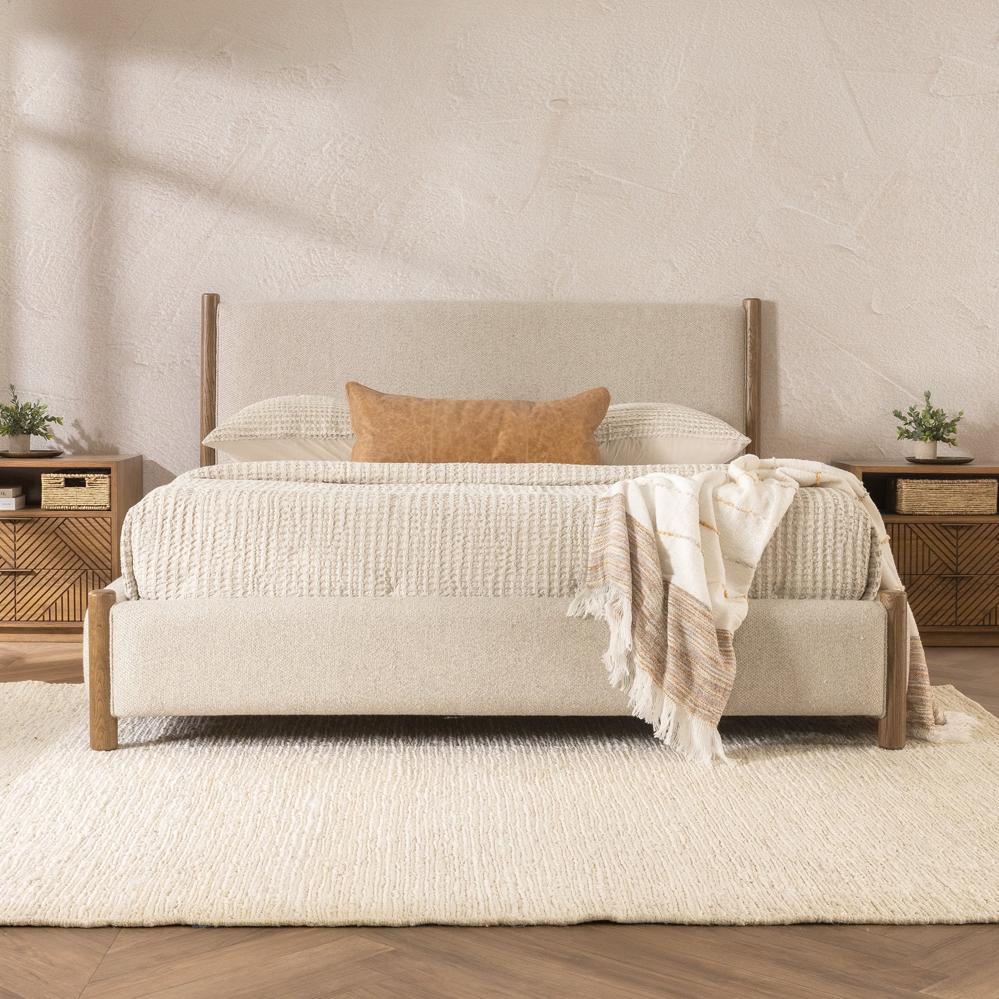 Bennington Bed - Dusty Beige