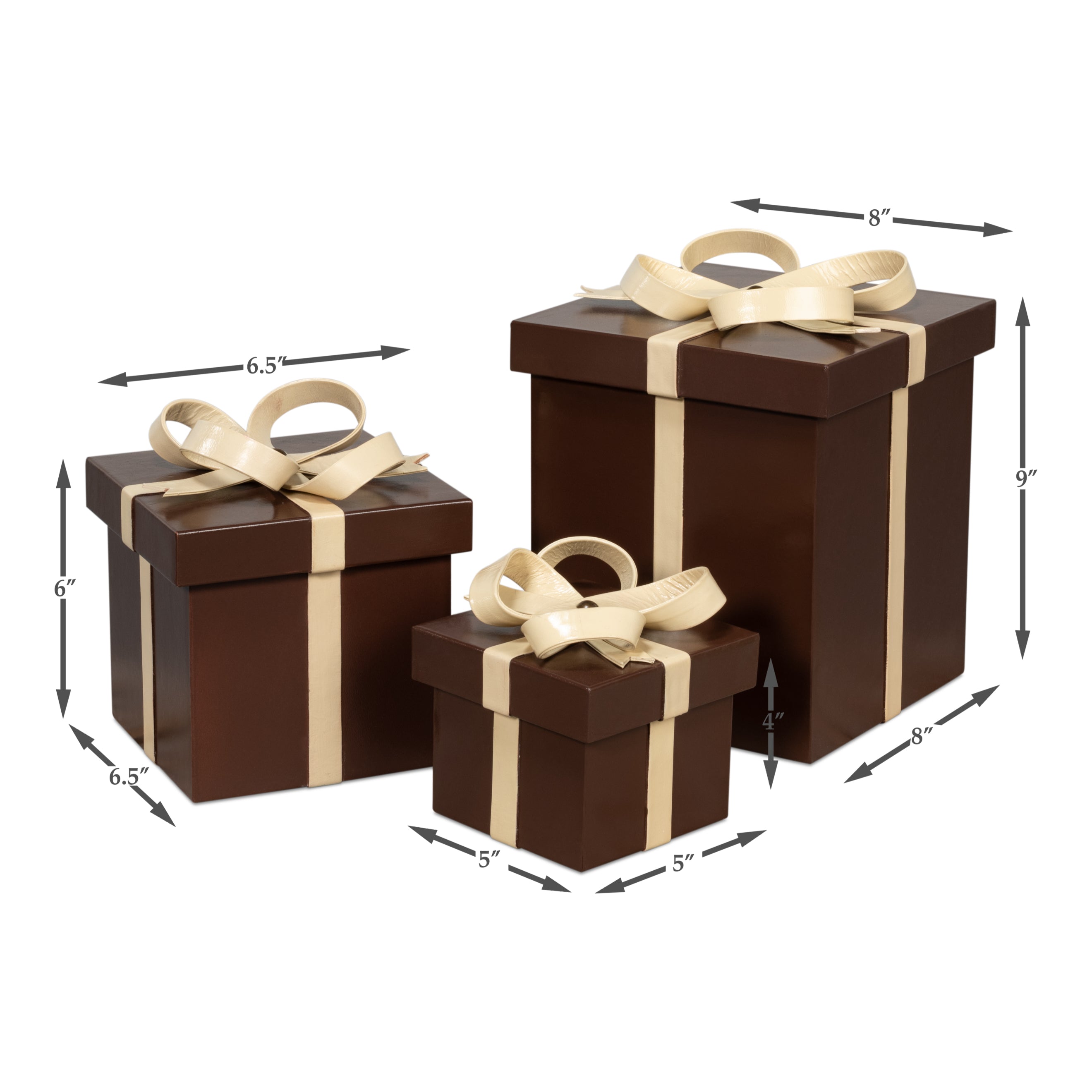 Ferrell Leather Holiday Boxes - Set of 3