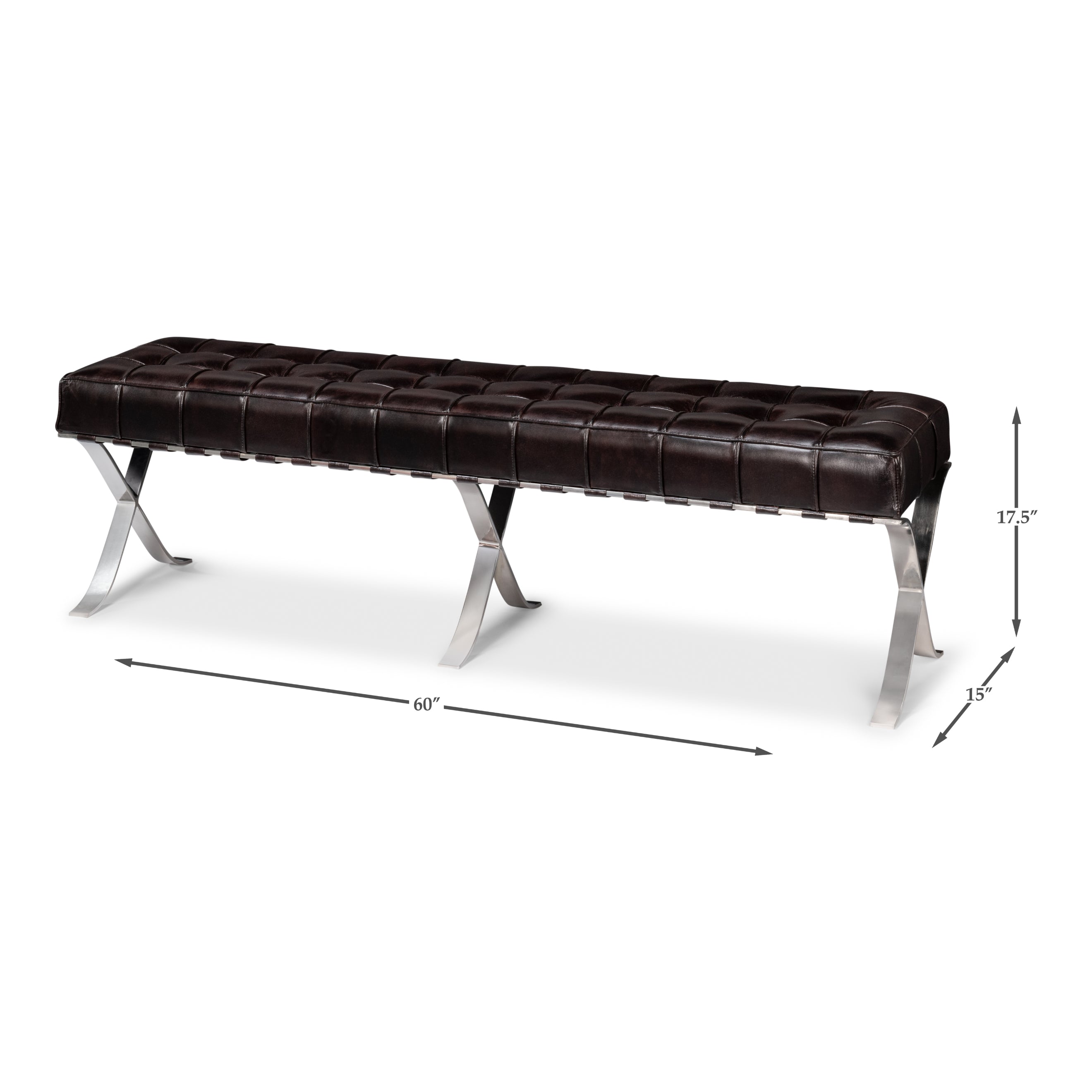 Catalunya Long Bench - Dark Brown