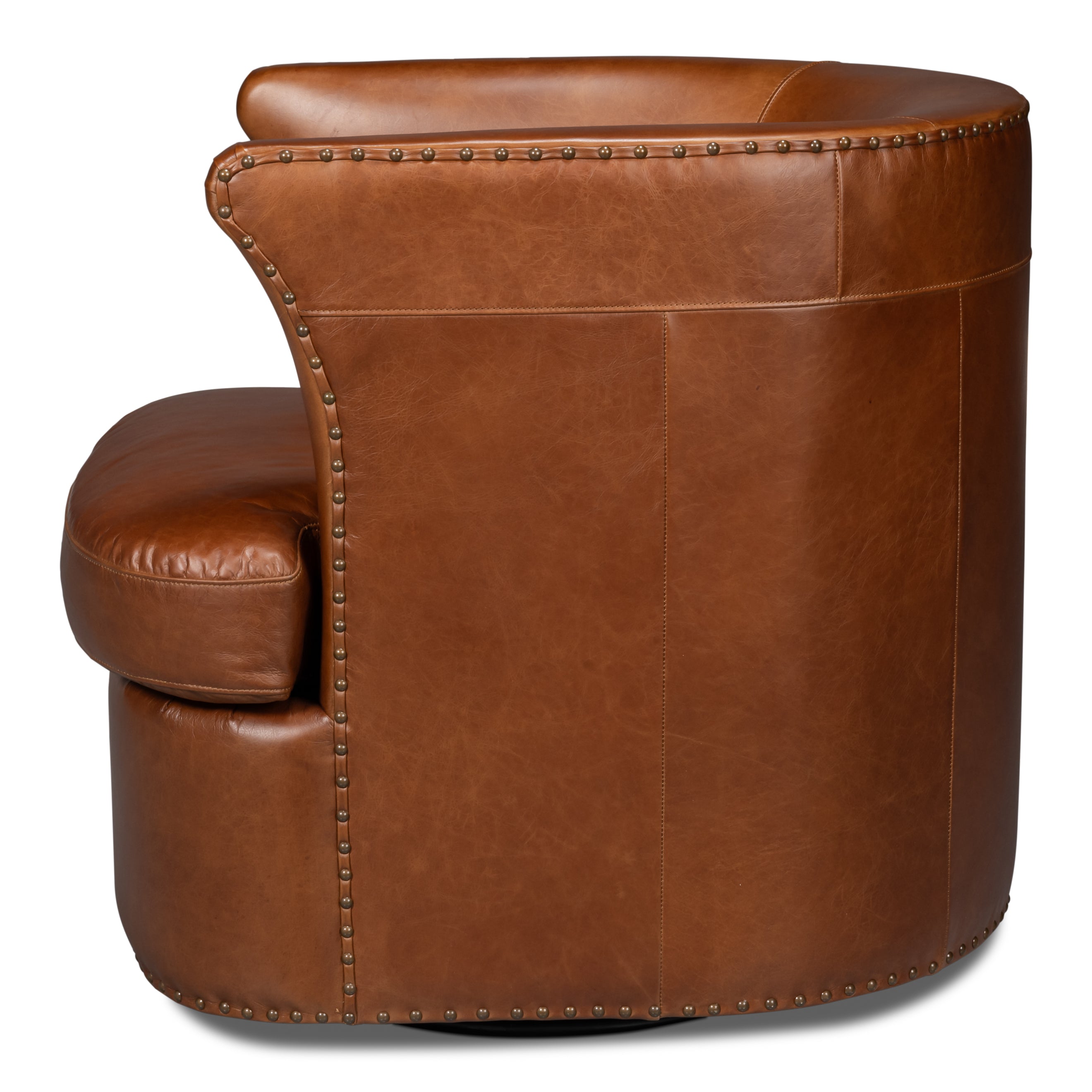 Spencer Distilled Leather Swivel Chair