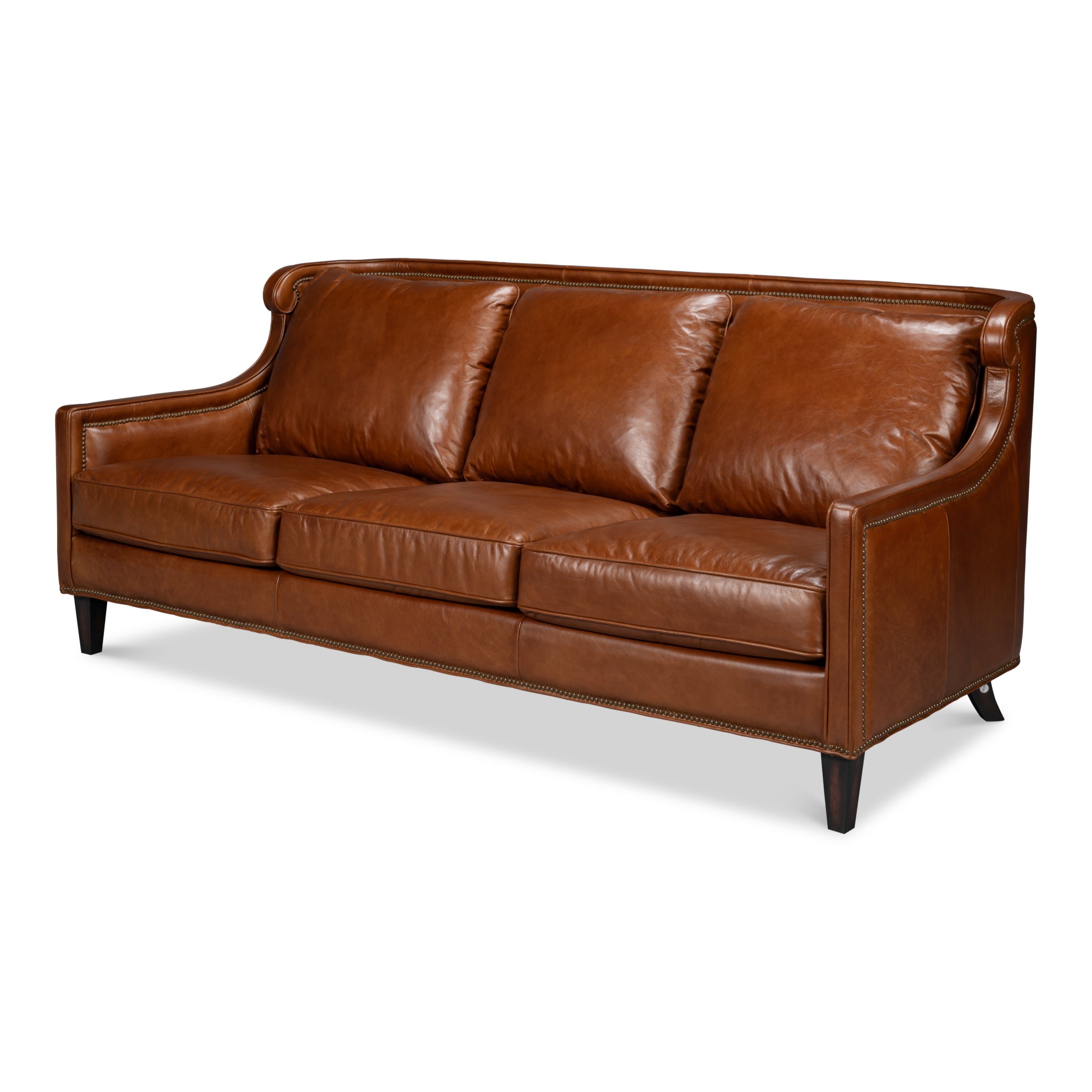 Philipe Distilled Leather Sofa - Brown