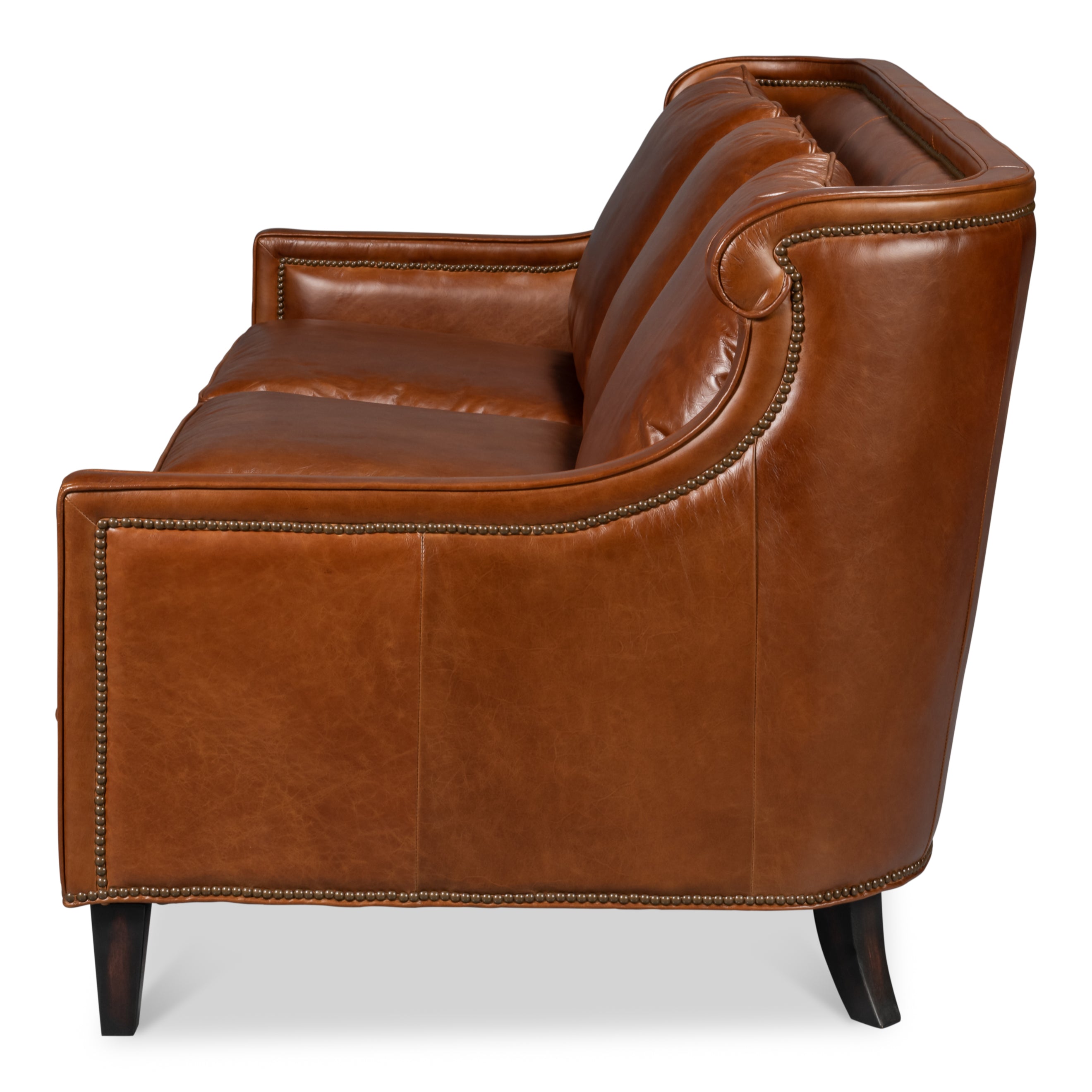 Philipe Distilled Leather Sofa - Brown