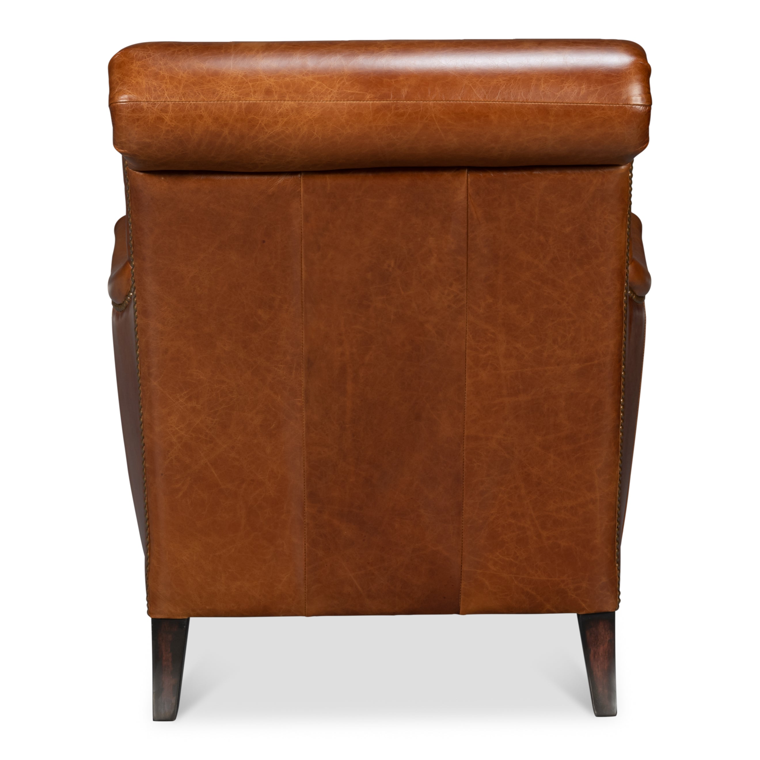 Gaston Distilled Leather Chair - Brown