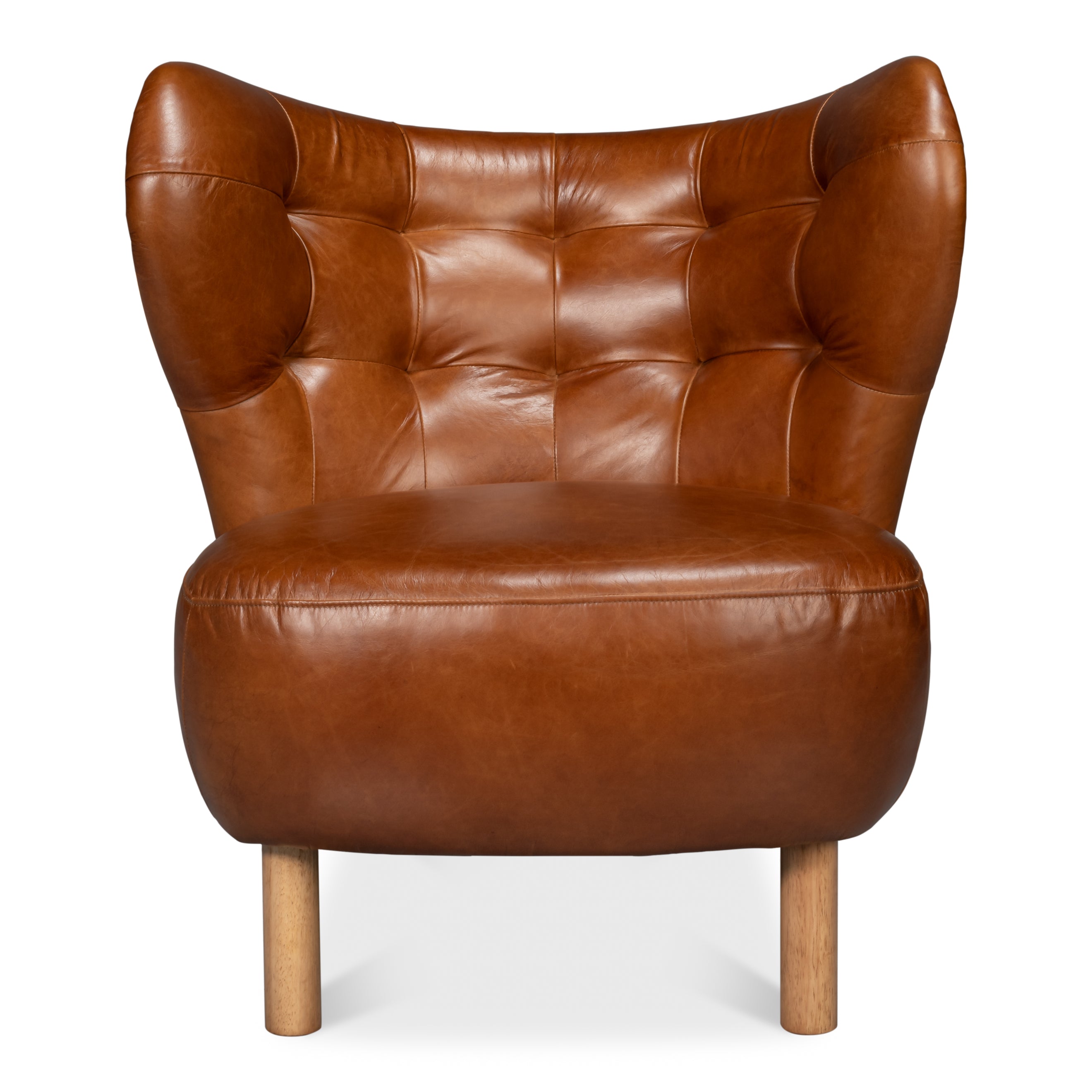 Diddy Leather Chair - Havana Brown