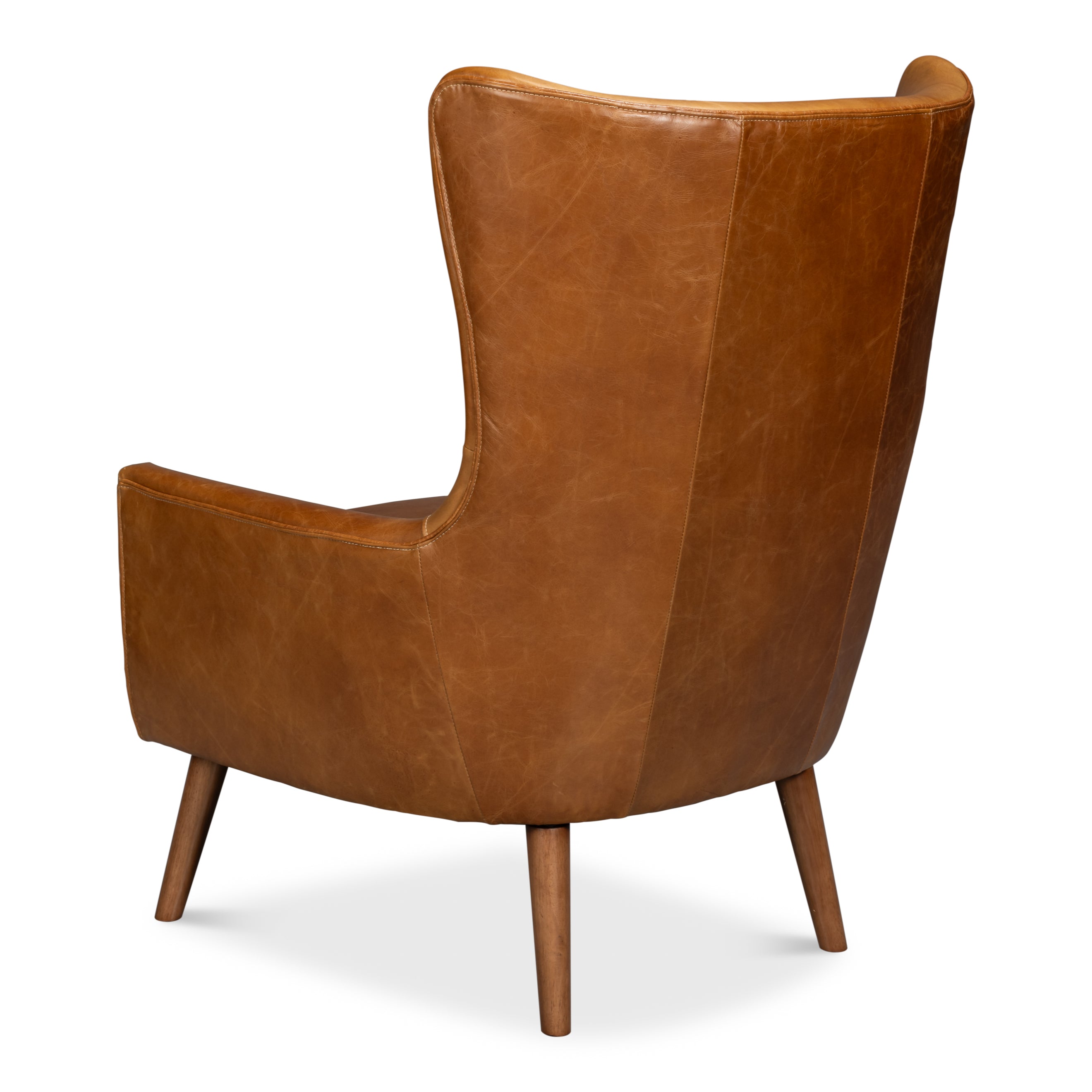 Patron Highback Leather Chair - Brown