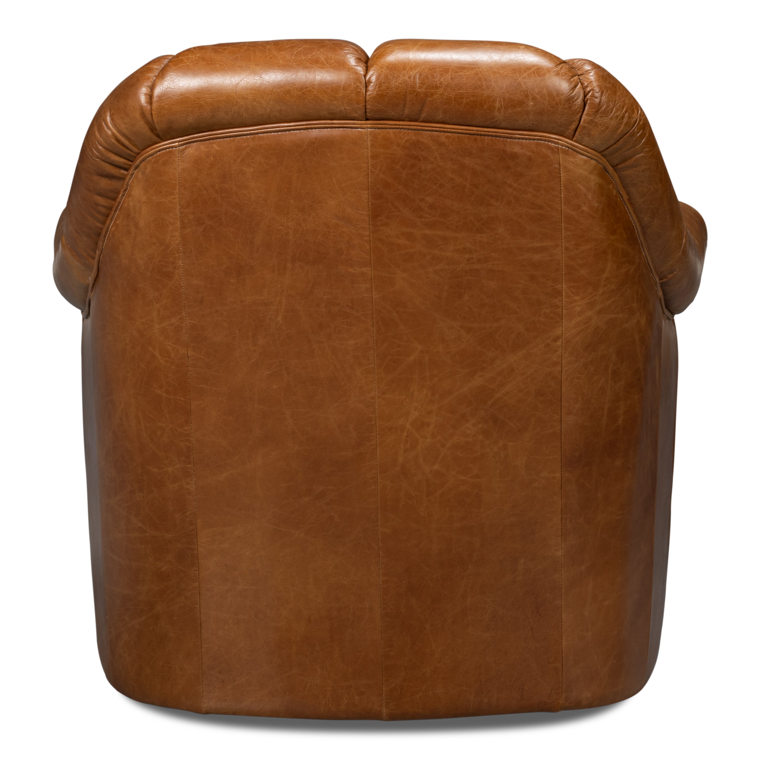 Scoth Swivel Chair in Distilled Leather