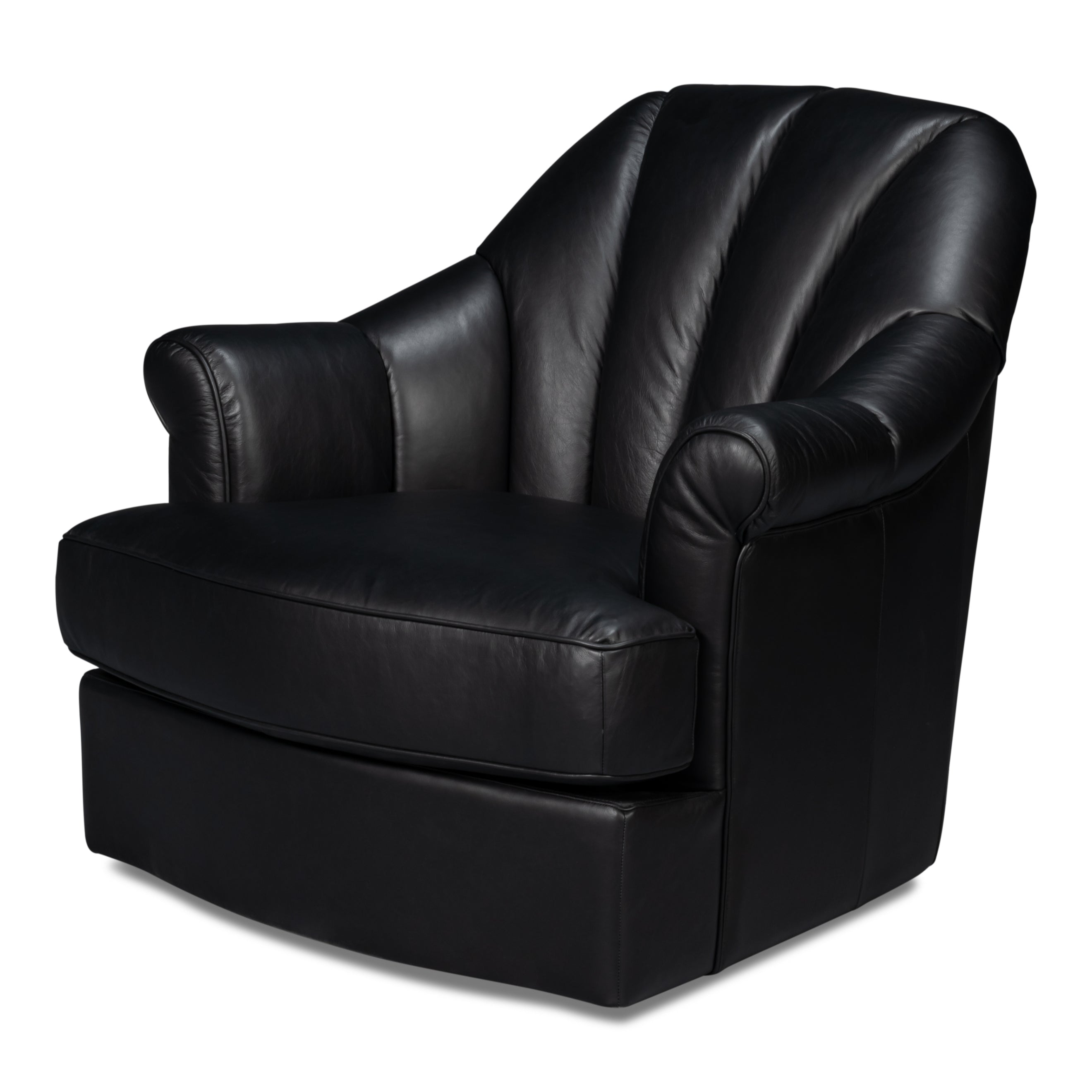 Scoth Swivel Chair in Distilled Leather