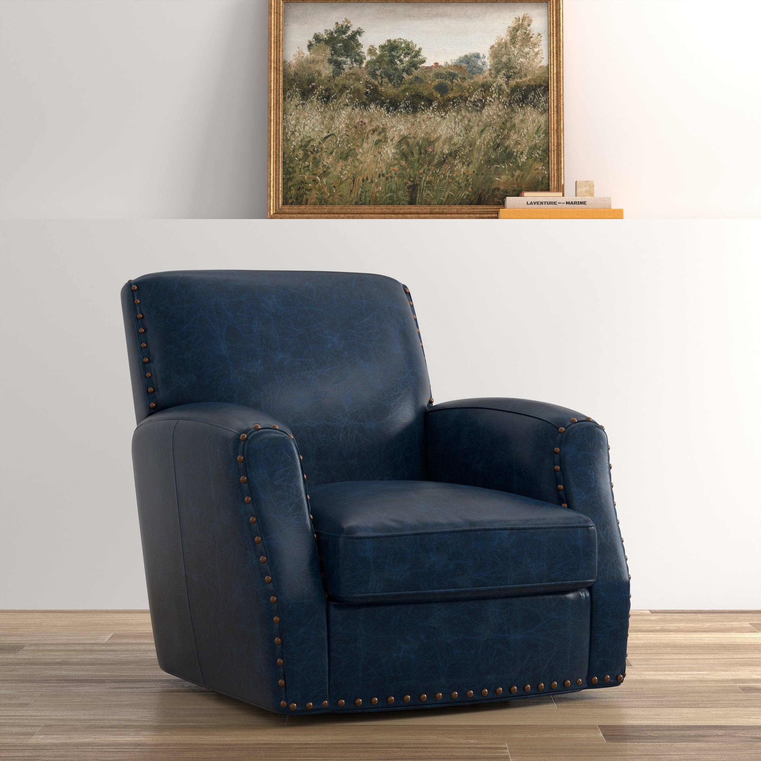 Taft Leather Swivel Chair