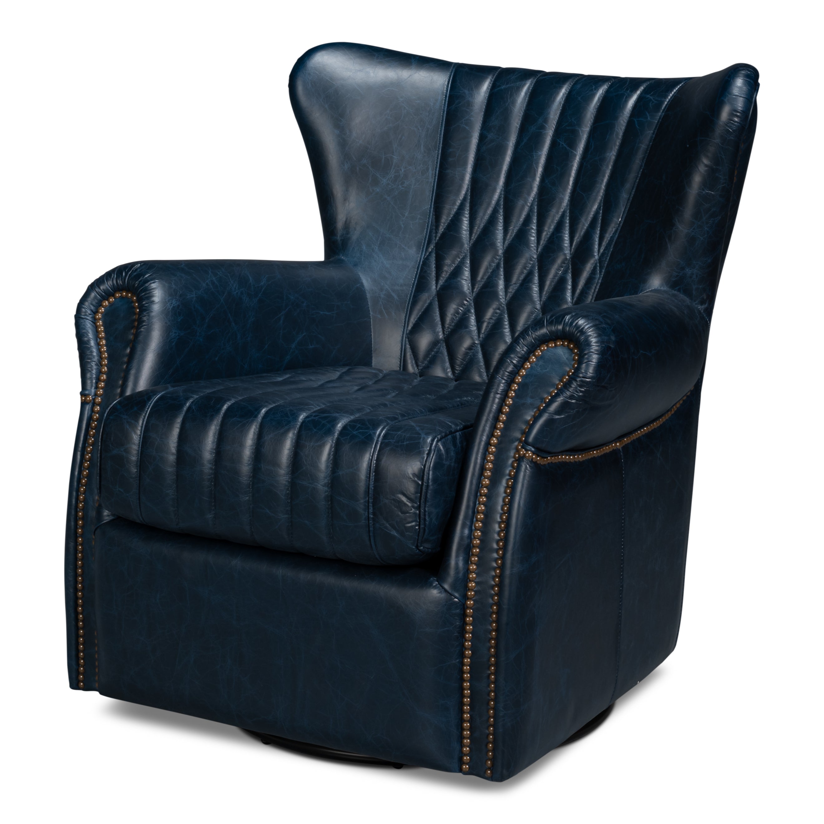 Bugatti Leather Swivel Chair