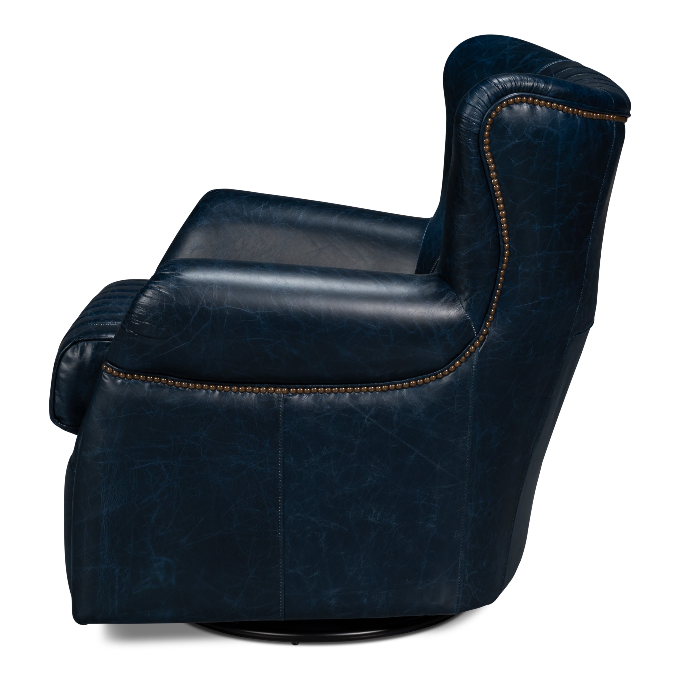 Bugatti Leather Swivel Chair