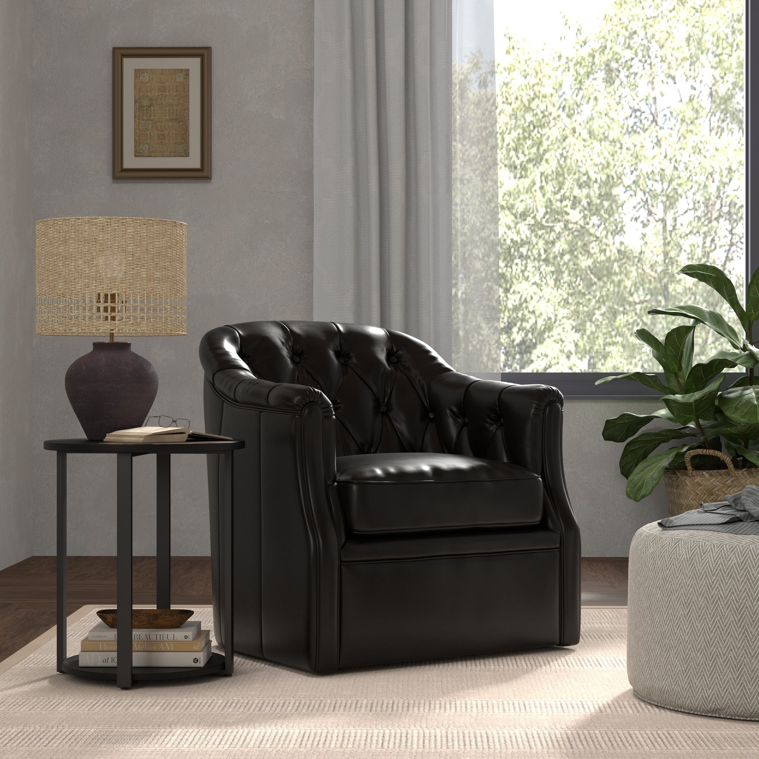 Coolidge Leather Swivel Chair