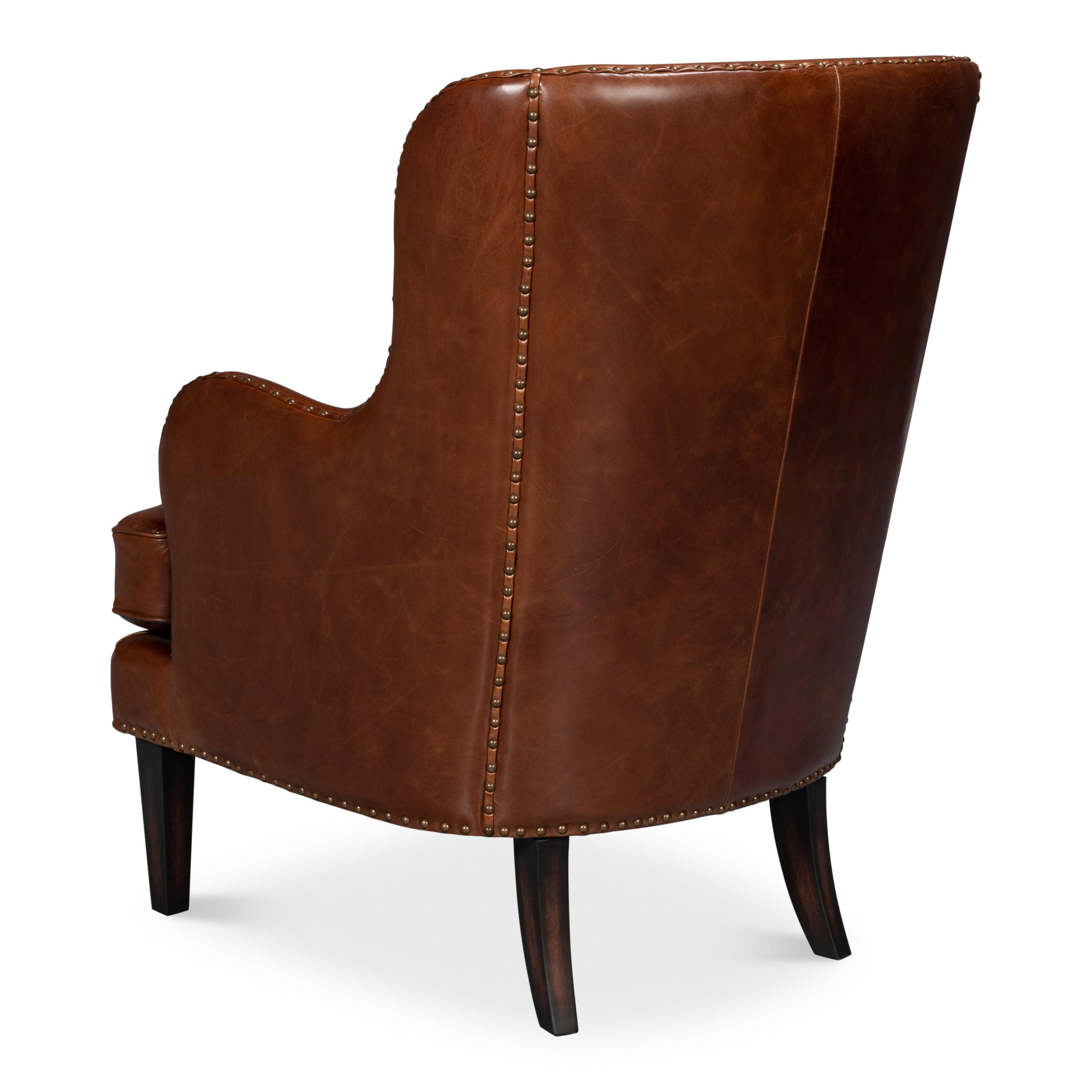 Whitney Distilled Leather Chair - Brown