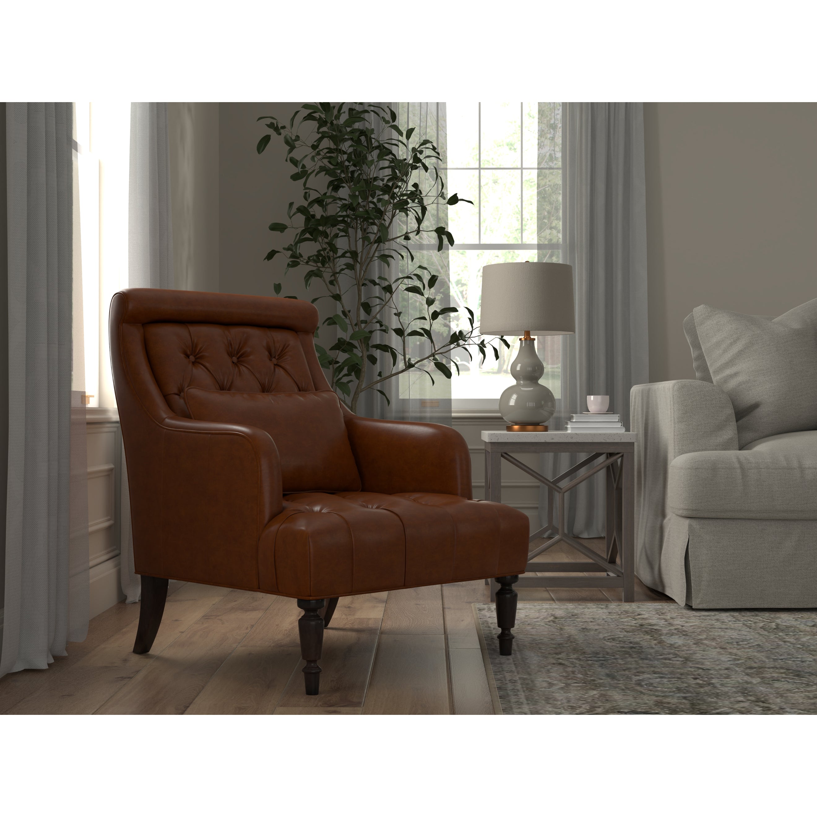 Benton Distilled Leather Chair