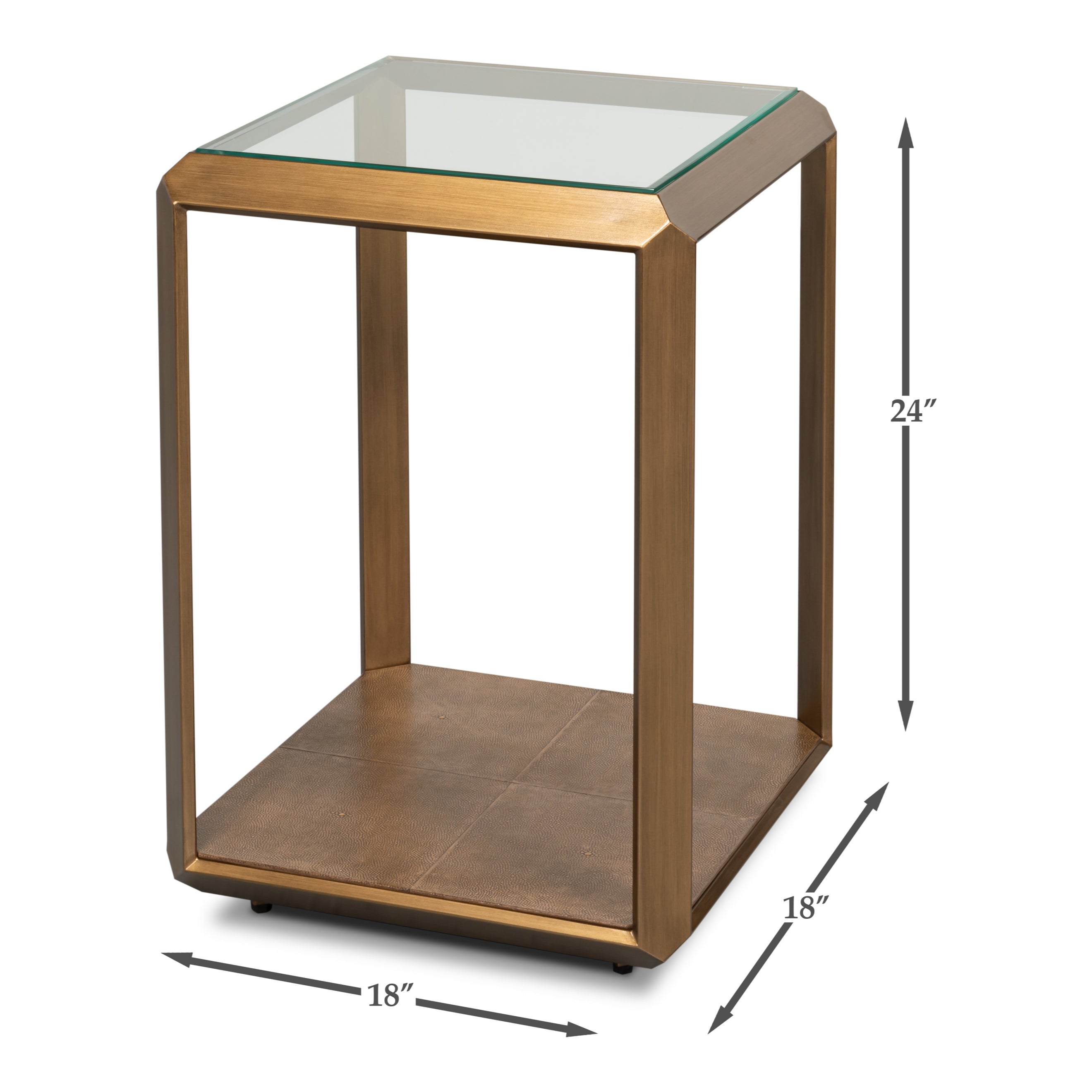Gilbert Shagreen Side Table - Tawny Brown