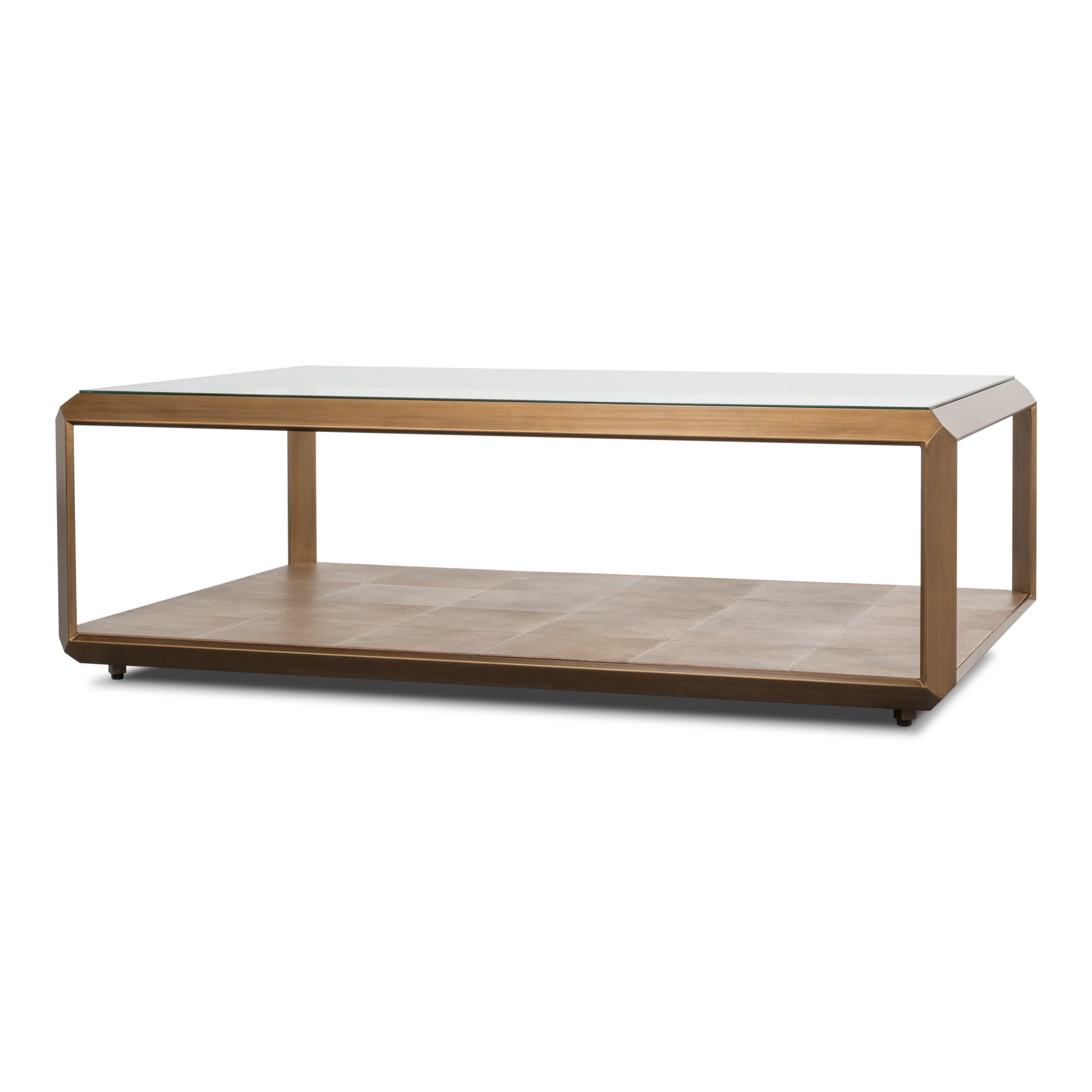 Gilbert Shagreen Cocktail Table - Tawny Brown